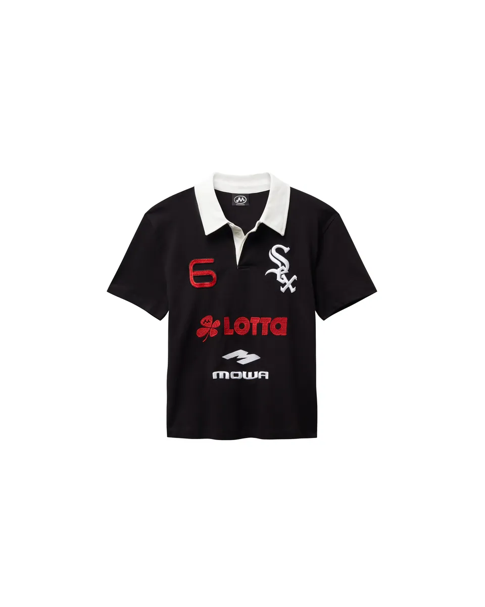 Mowalola ATL Relaxed Polo Shirt Baumwolle gestickt