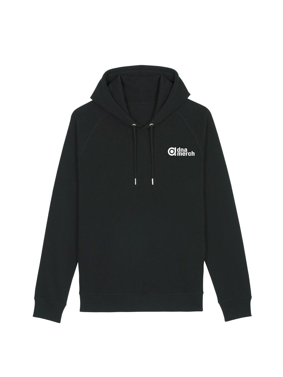 dna merch Fuck Charity Love Solidarity Hoodie Schwarz Bio