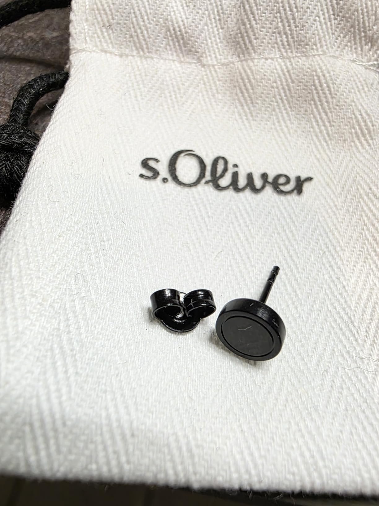 s.Oliver Herren Ohrstecker Edelstahl Silber Matt
