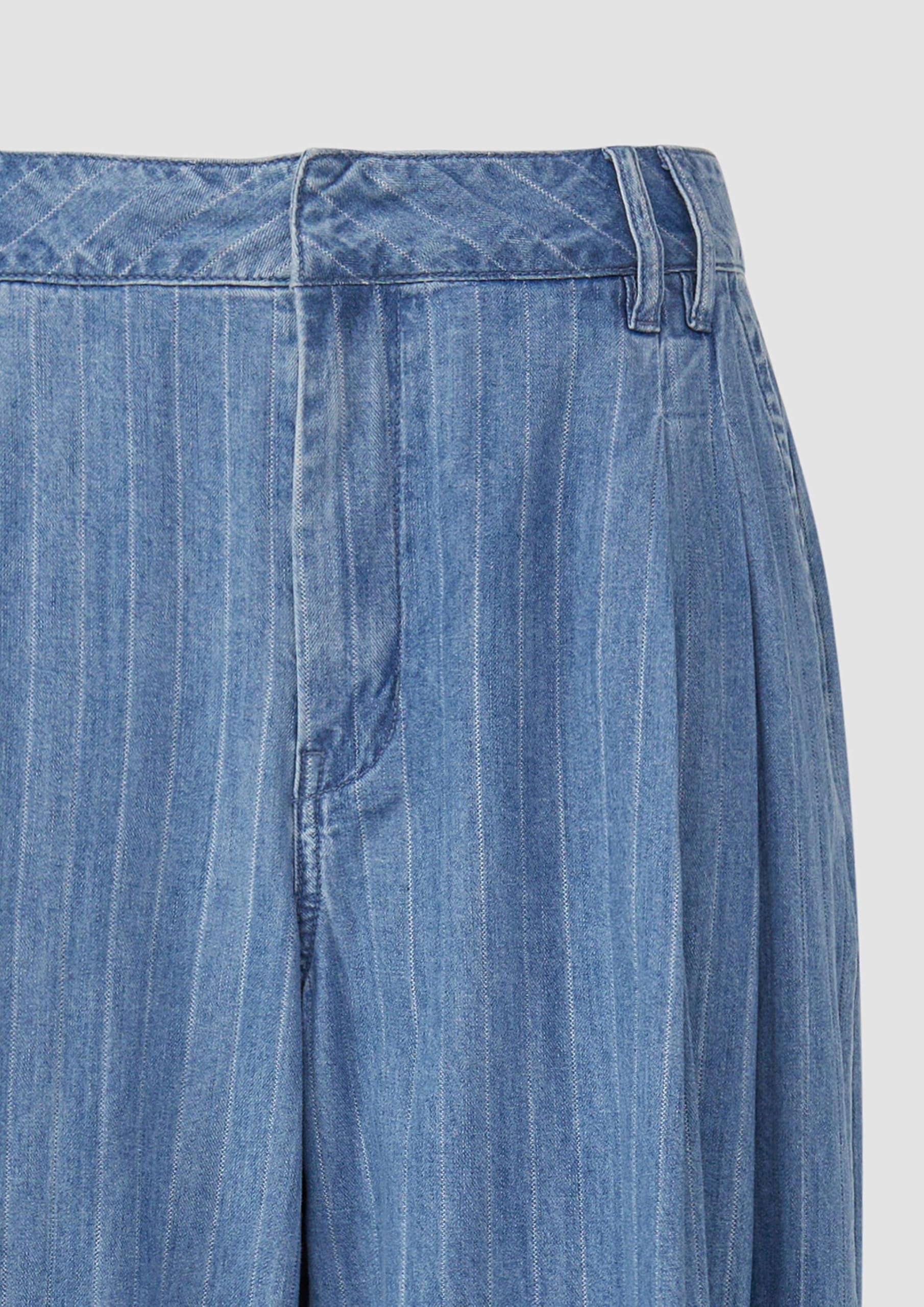 s.Oliver Nadelstreifen Jeans Extra Wide Leg Blau 44W/32L