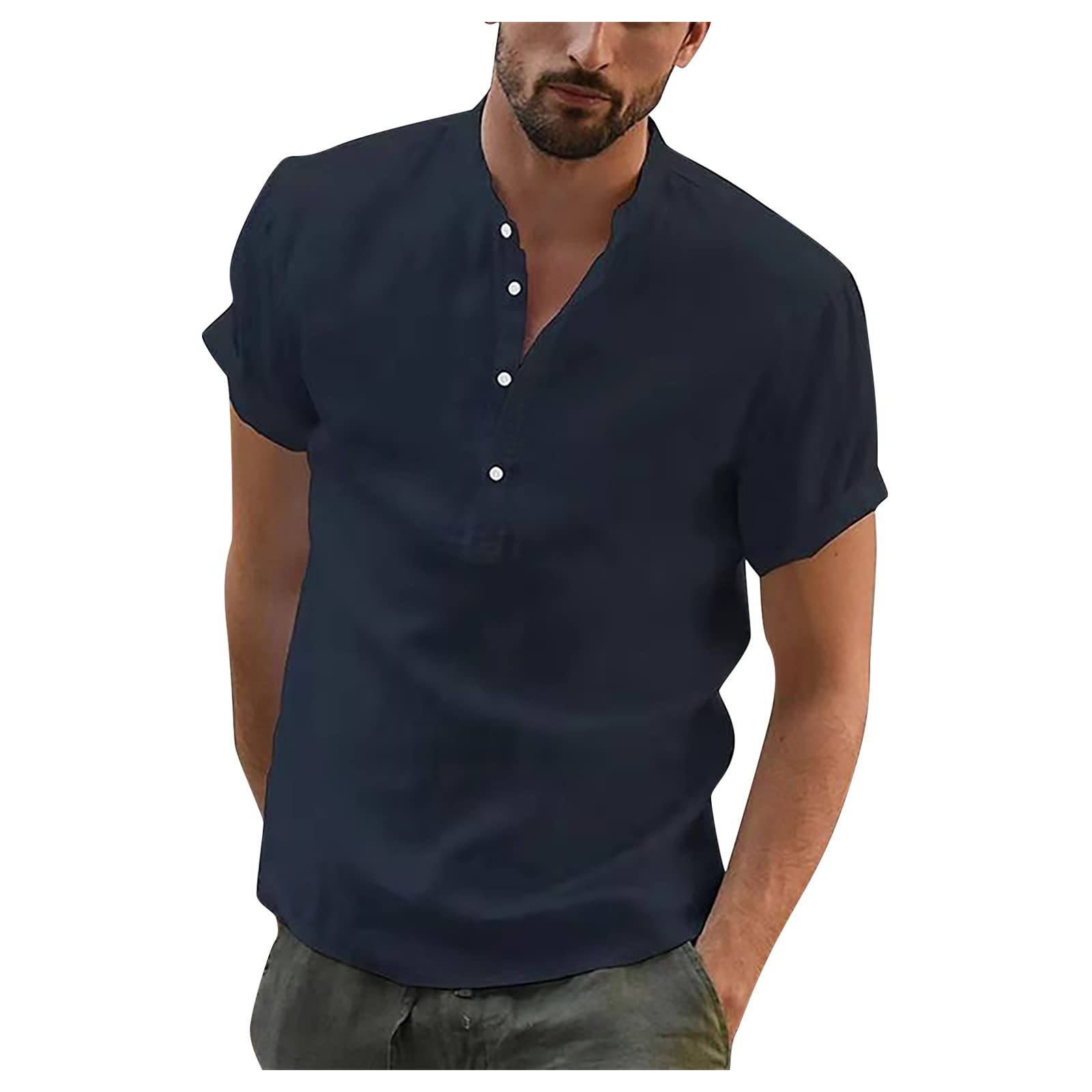 Singular AG Herren Leinenhemd Kurzarm Regular