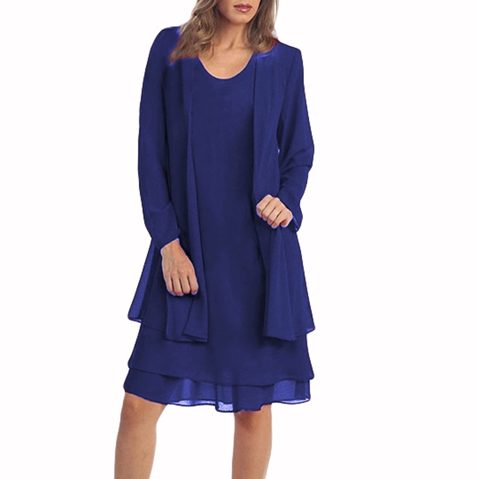 Singular AG Cocktailkleid zweiteilig Marine knielang