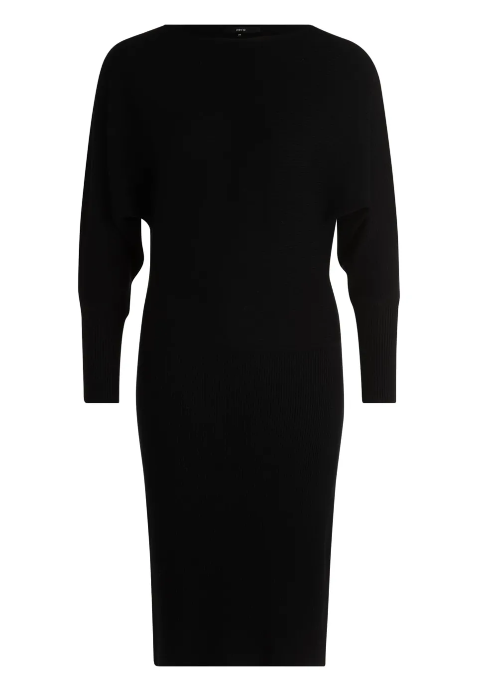 zero Strickkleid U-Boot-Ausschnitt 40 Black Beauty midi