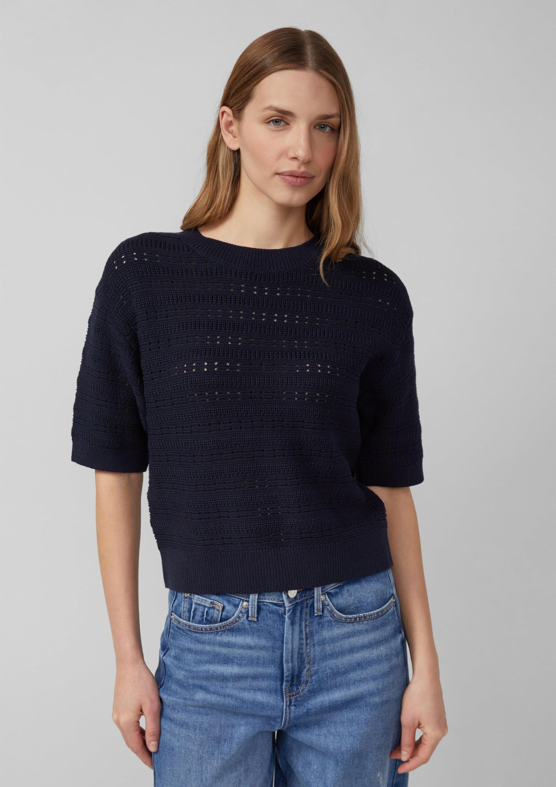 s.Oliver Red Label Strickpullover Kurzarm Rundhals Regular