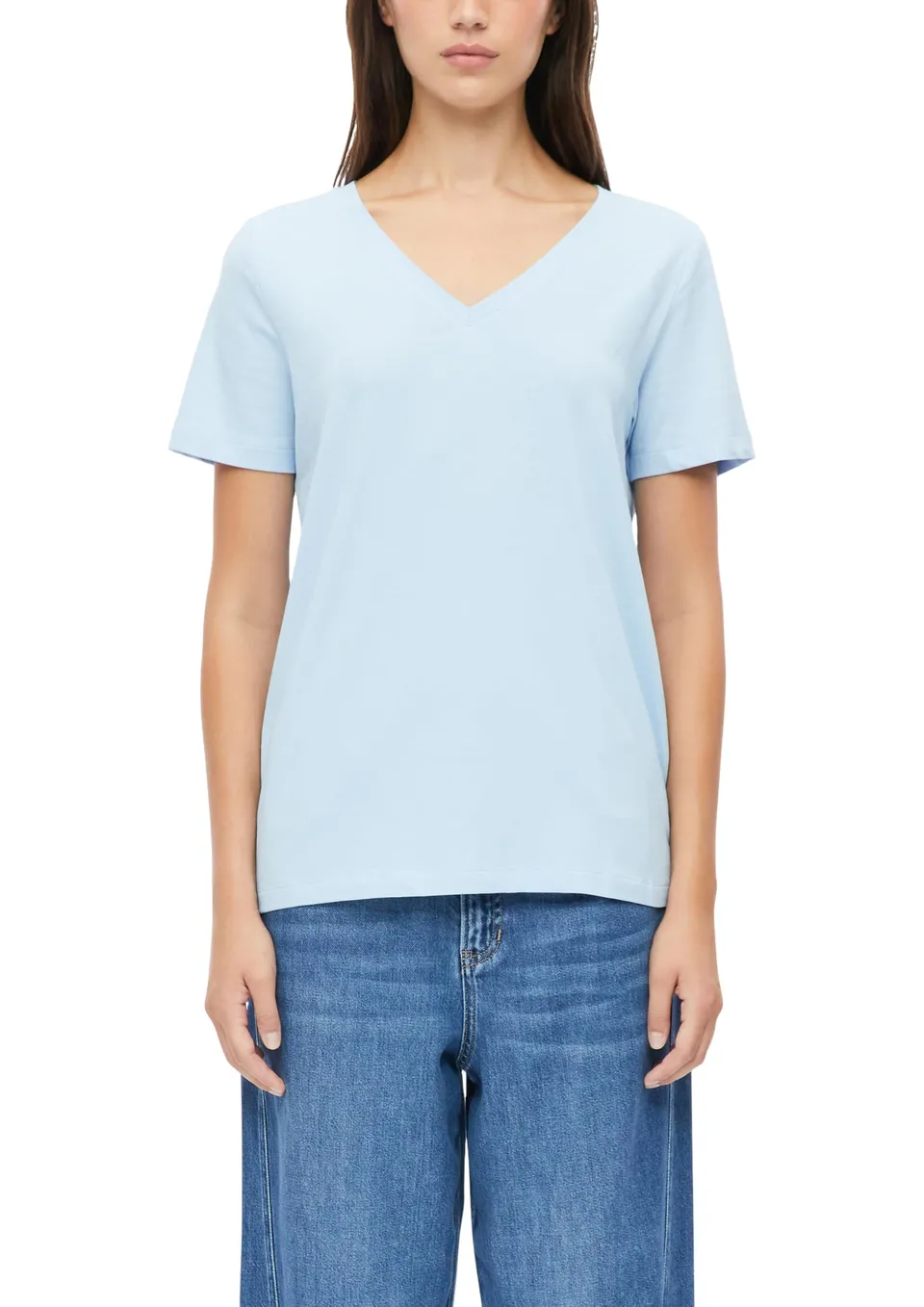 s.Oliver RED LABEL T-Shirt mit V-Ausschnitt Gr.40 Damen
