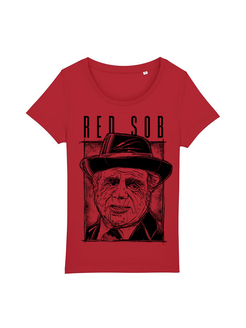 dna merch Lionel Stander Damen T-Shirt Red SOB Print
