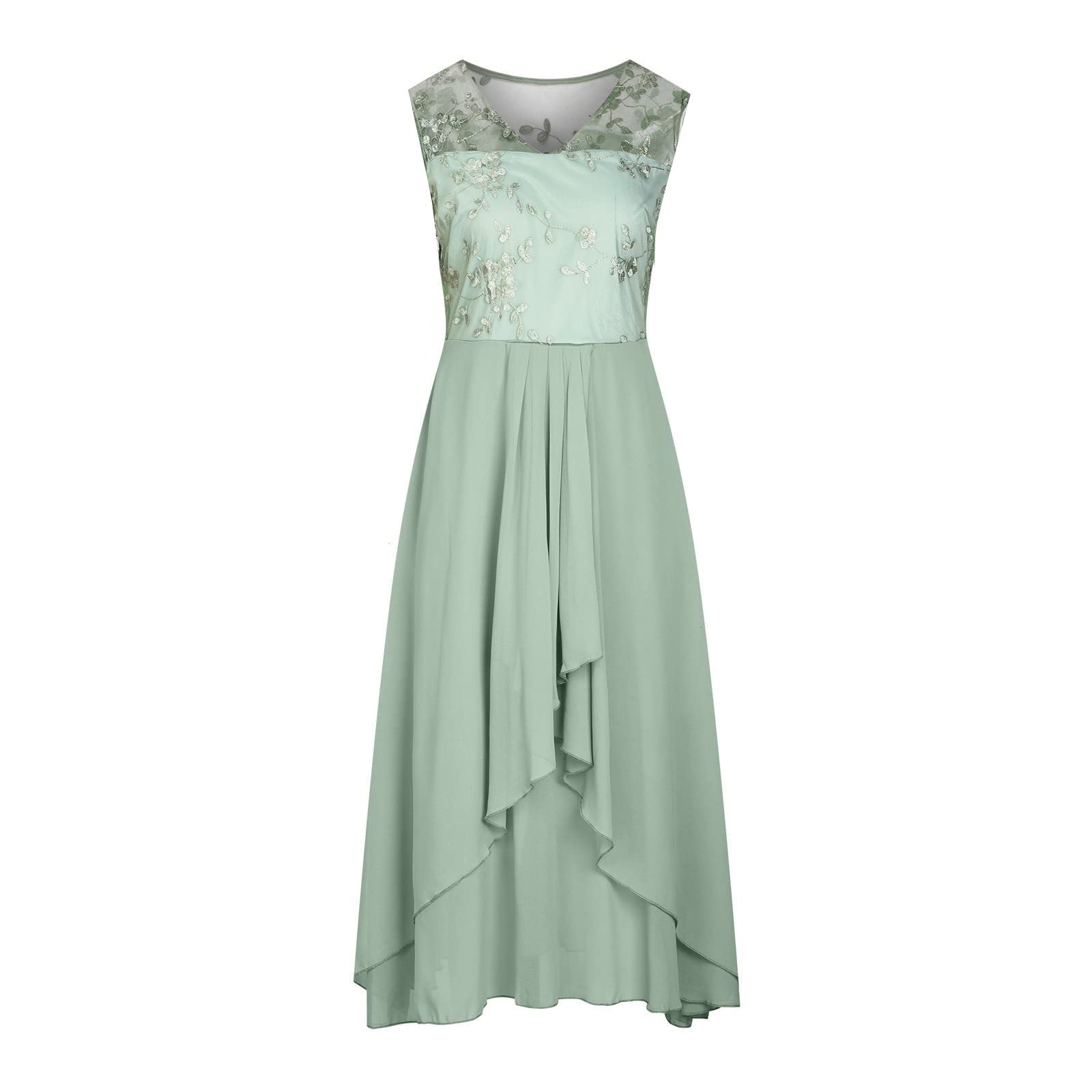 Singular AG Spitzenkleid Chiffon Cocktailkleid Purple-2 XXL Spitze