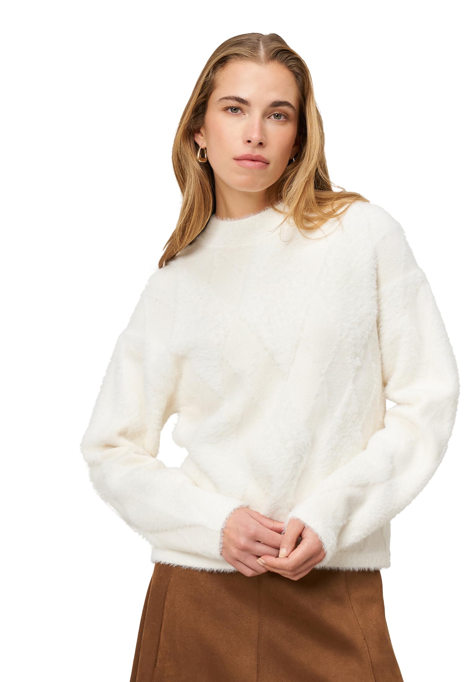 zero Pullover Karomuster Pullover CreamCream Gr.40