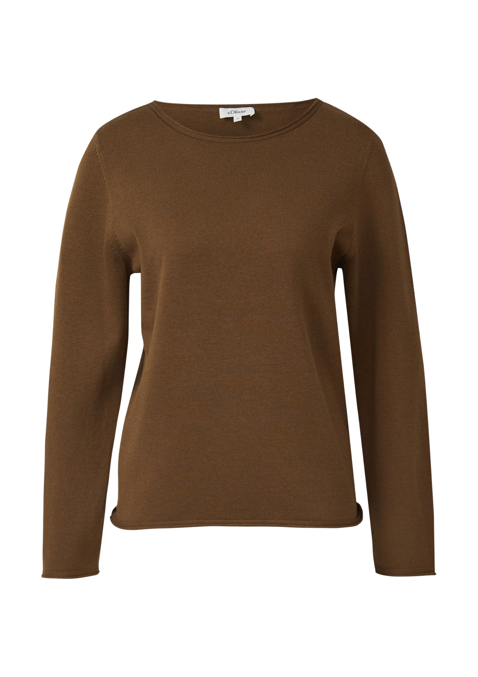 s.Oliver Red Label Feinstrickpullover Rollkanten Langarm