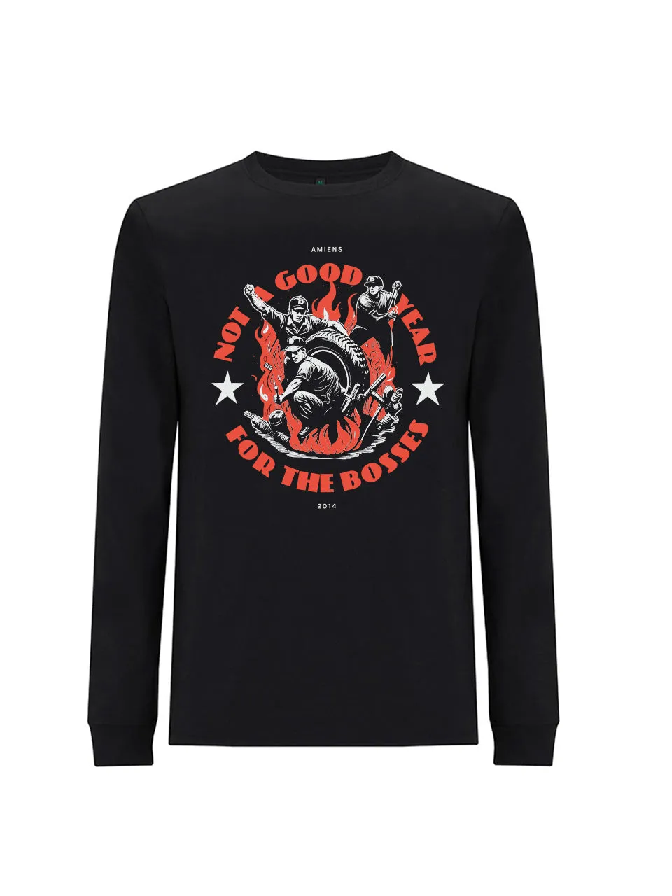 dna merch Bossnapping Amiens 2014 Langarmshirt Schwarz Baumwolle