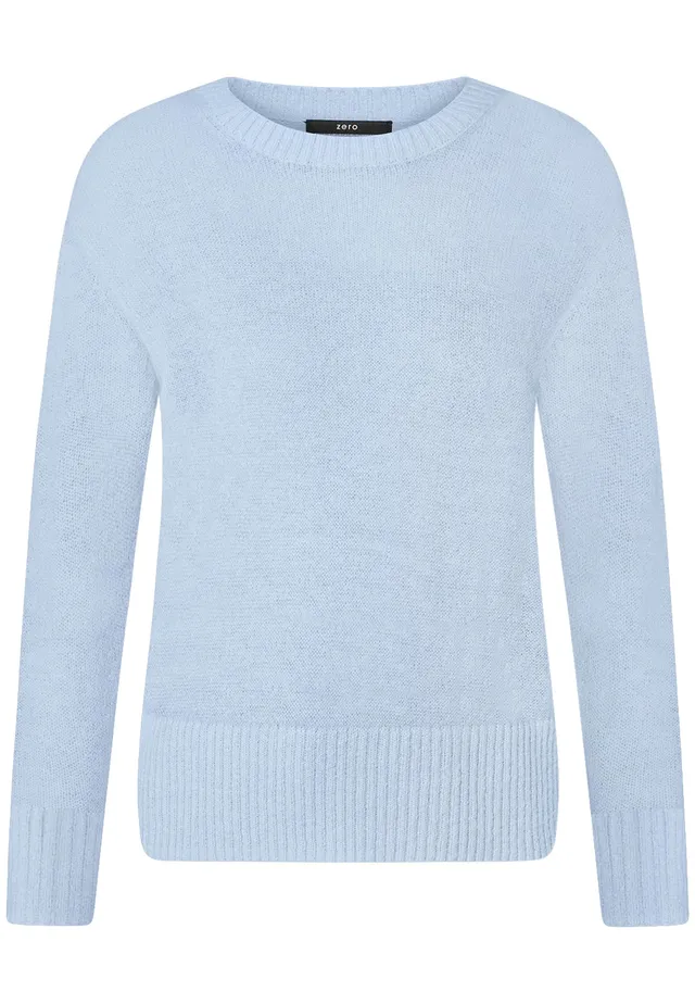 zero Alpakawolle Pullover 40 Soft Chambray warm