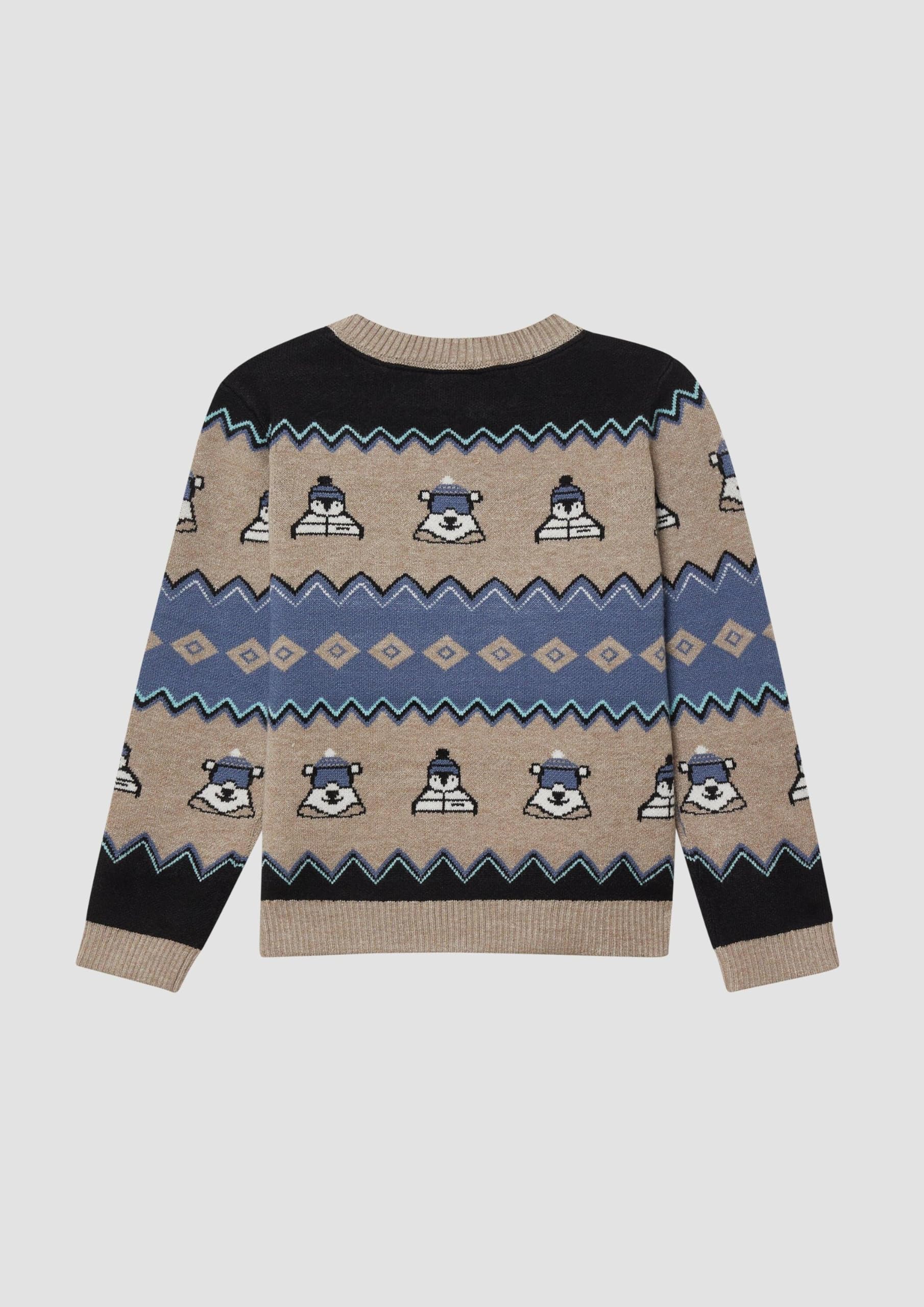 s.Oliver RED LABEL Jacquardpullover Rundhals 92-98 gemustert
