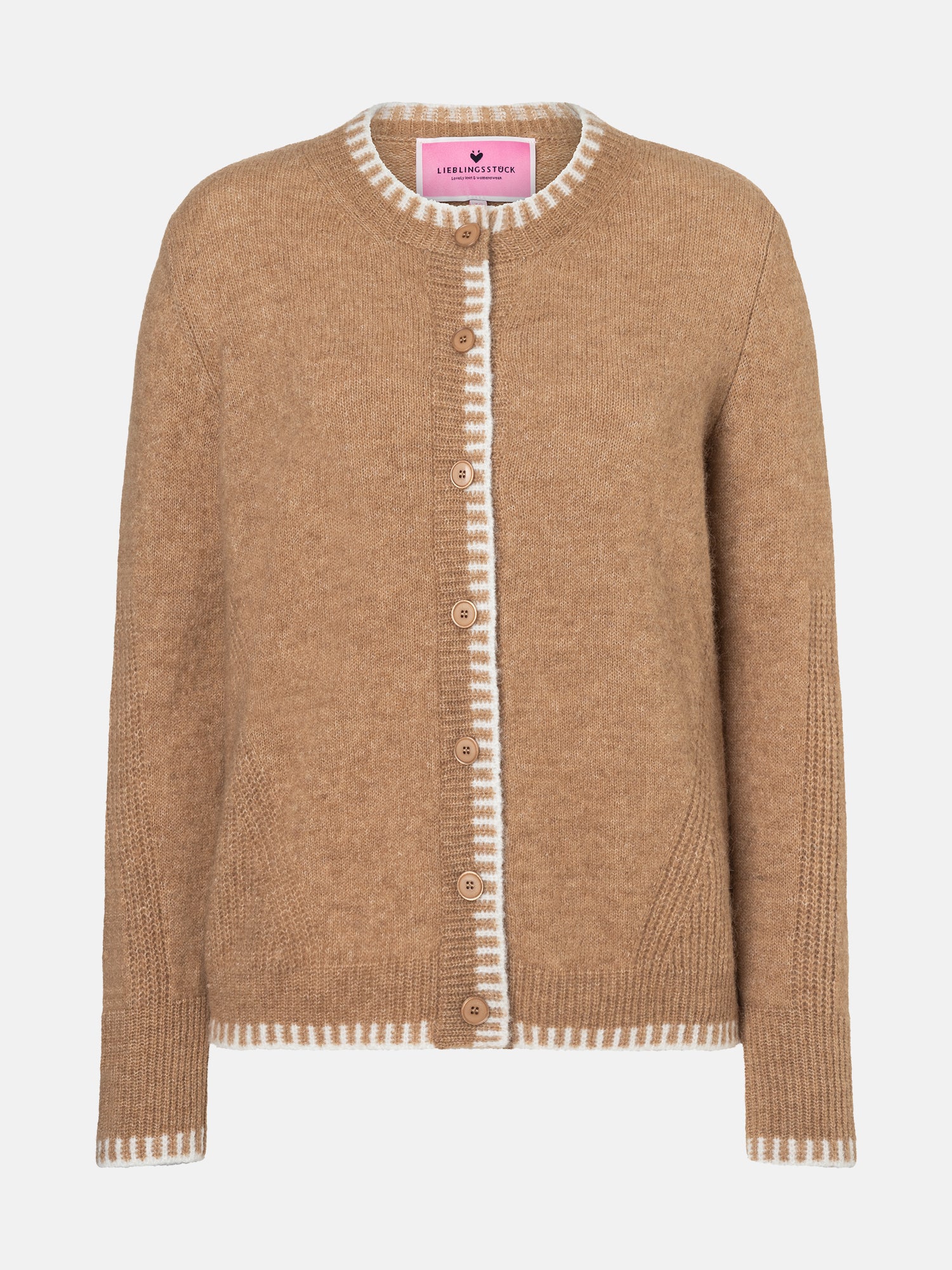 Lieblingsstück AshlayL Strickjacke beige Alpakamix