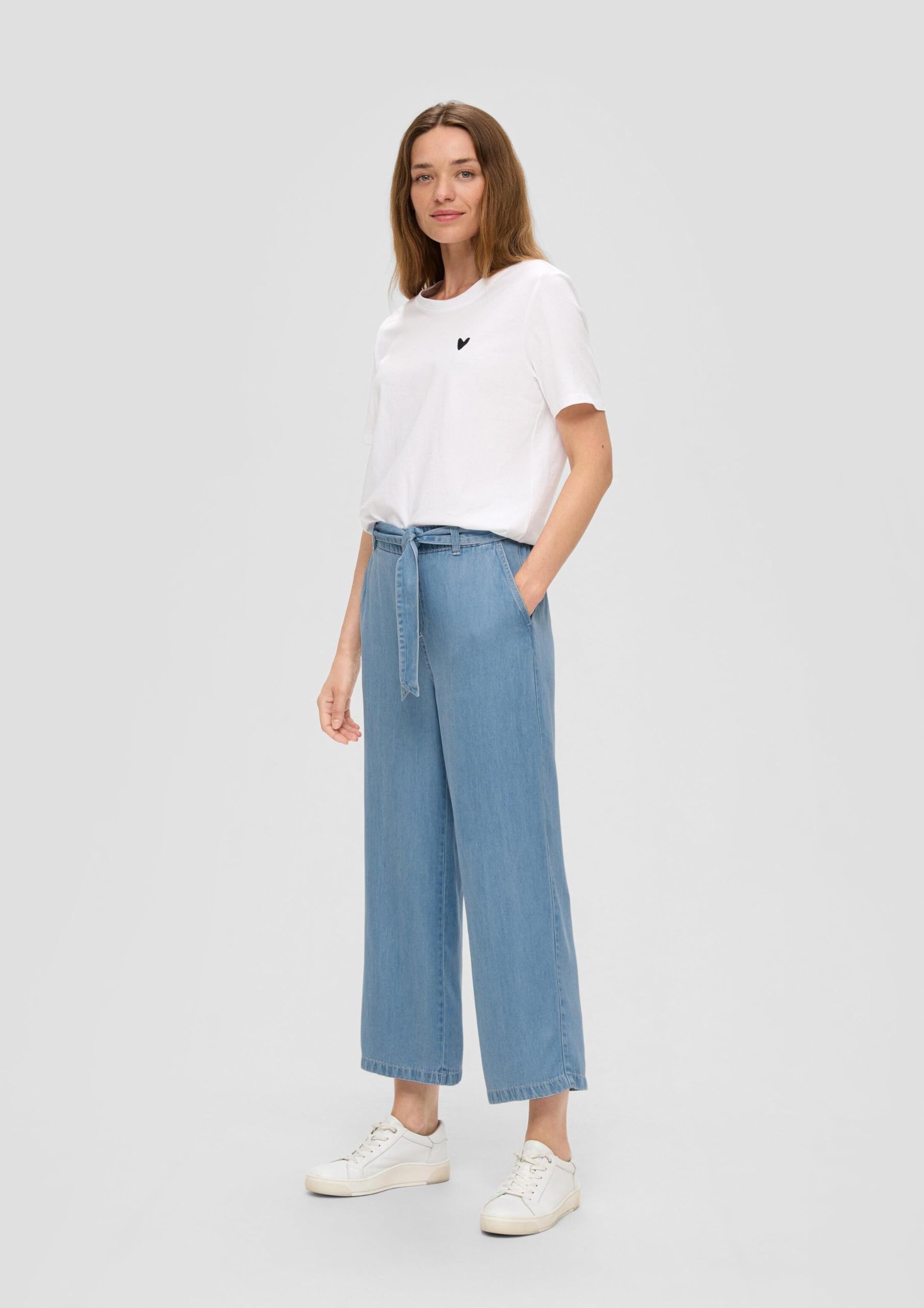 s.Oliver Red Label Culotte-Jeans Gr. 46 Wide Leg Lyocell