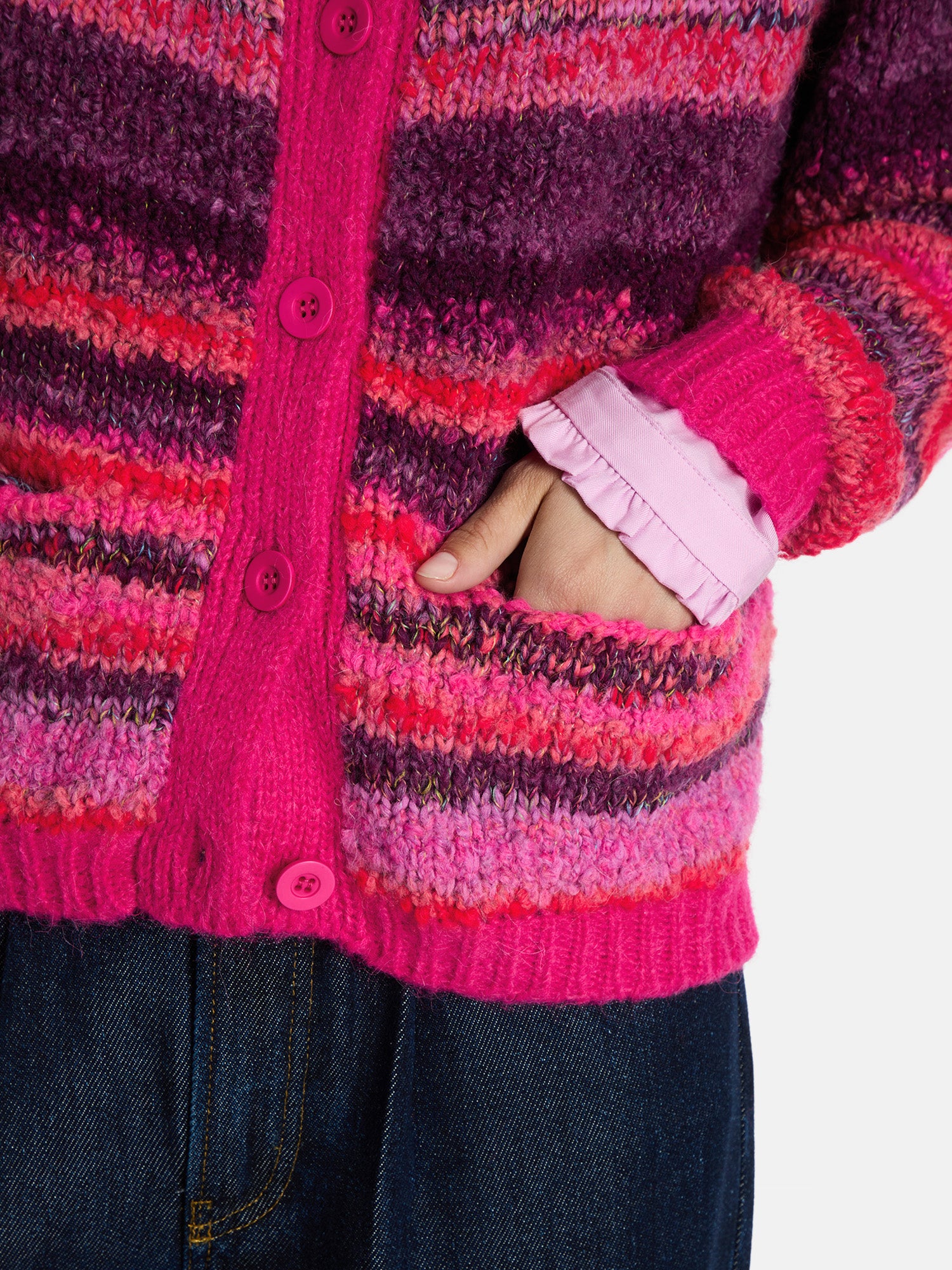 Lieblingsstück AmeliaL Strickjacke pink mit Alpaka
