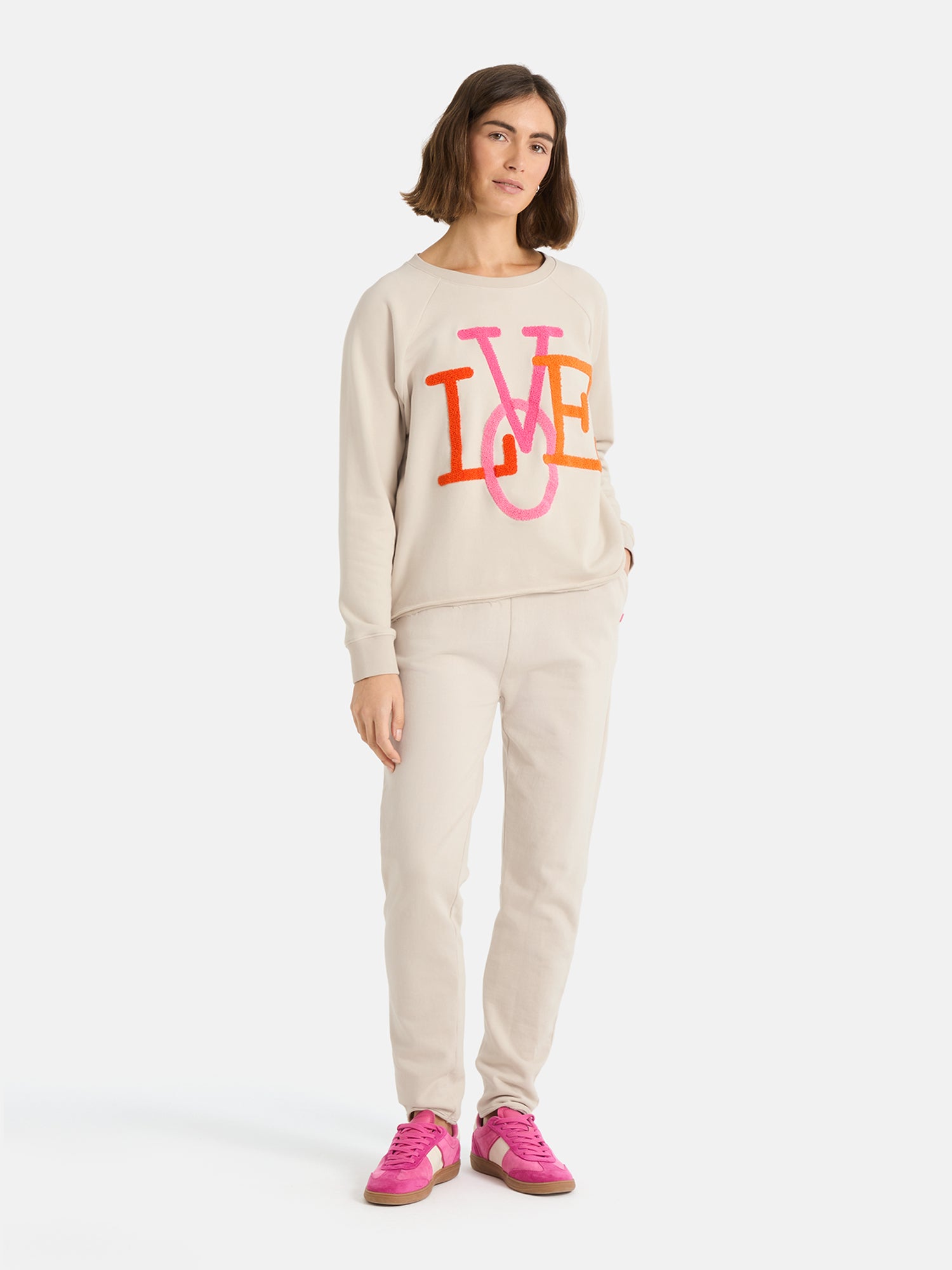 Lieblingsstück BirdieL Sweatshirt beige aus Baumwollmix