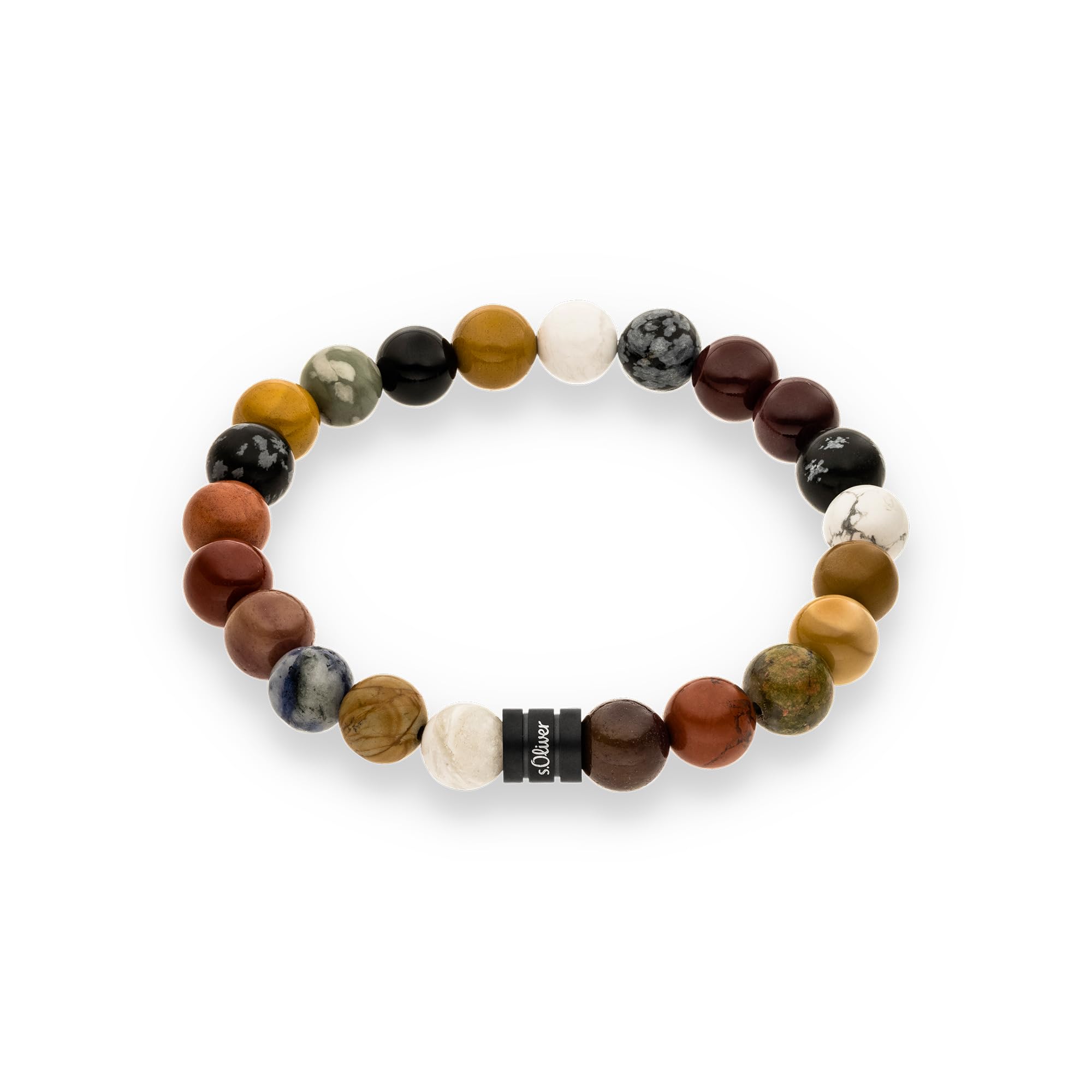 s.Oliver RED LABEL Beads Armband grau/blau Herren
