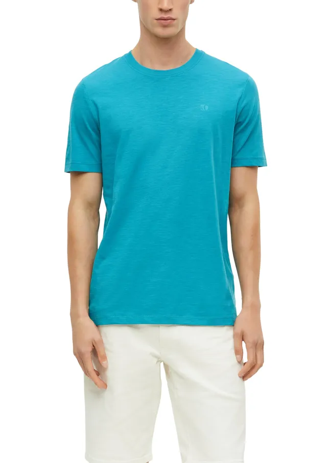 s.Oliver Junior T-Shirt Flammgarn Logo hellblau