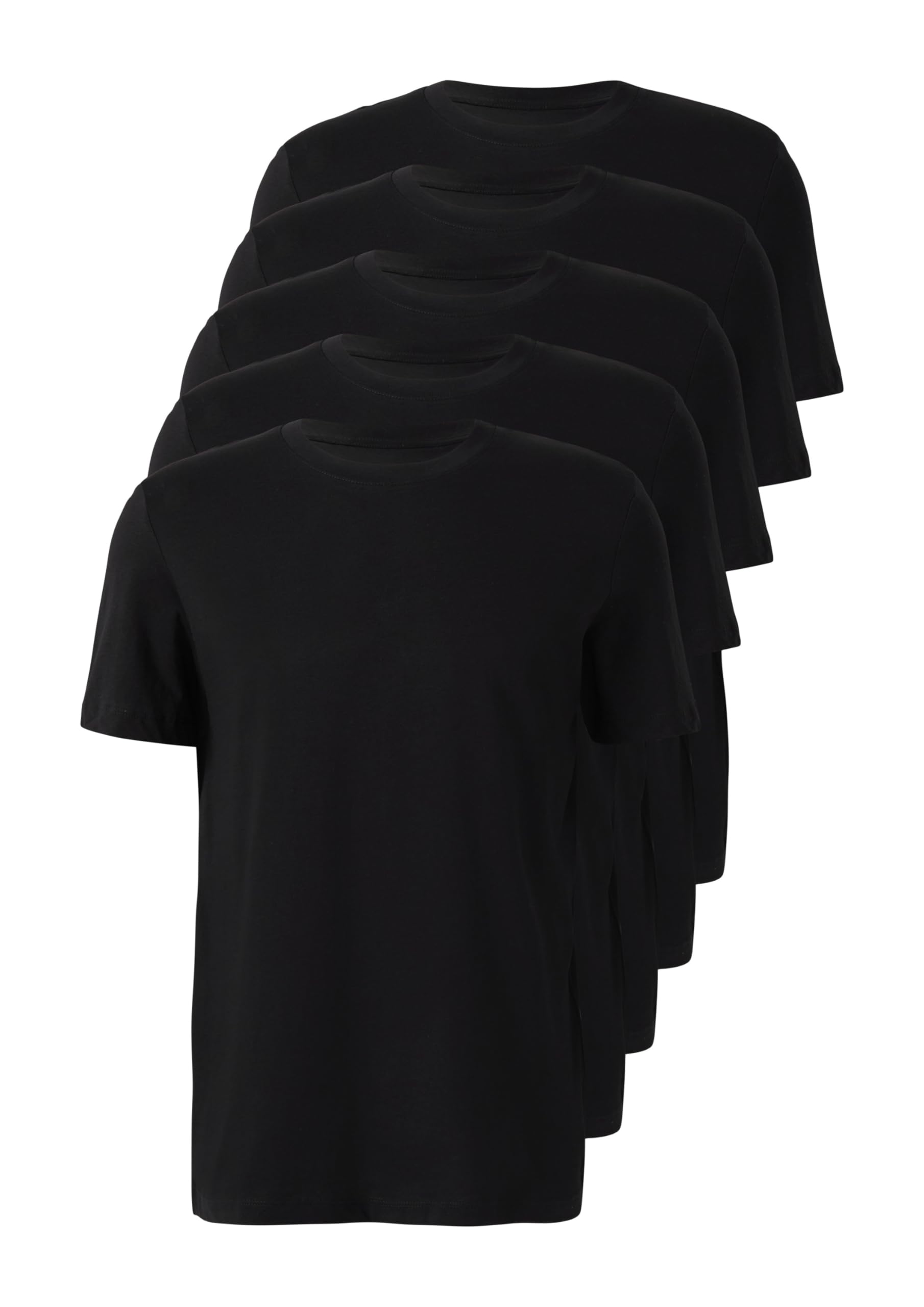 s.Oliver RED LABEL T-Shirt Baumwoll-Jersey 5er-Pack schwarz XL?
