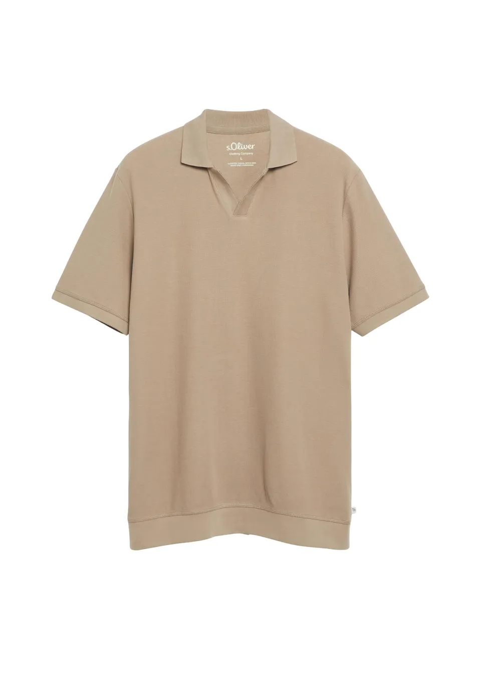 s.Oliver Herren Poloshirt Waffelpiqué Baumwolle navy