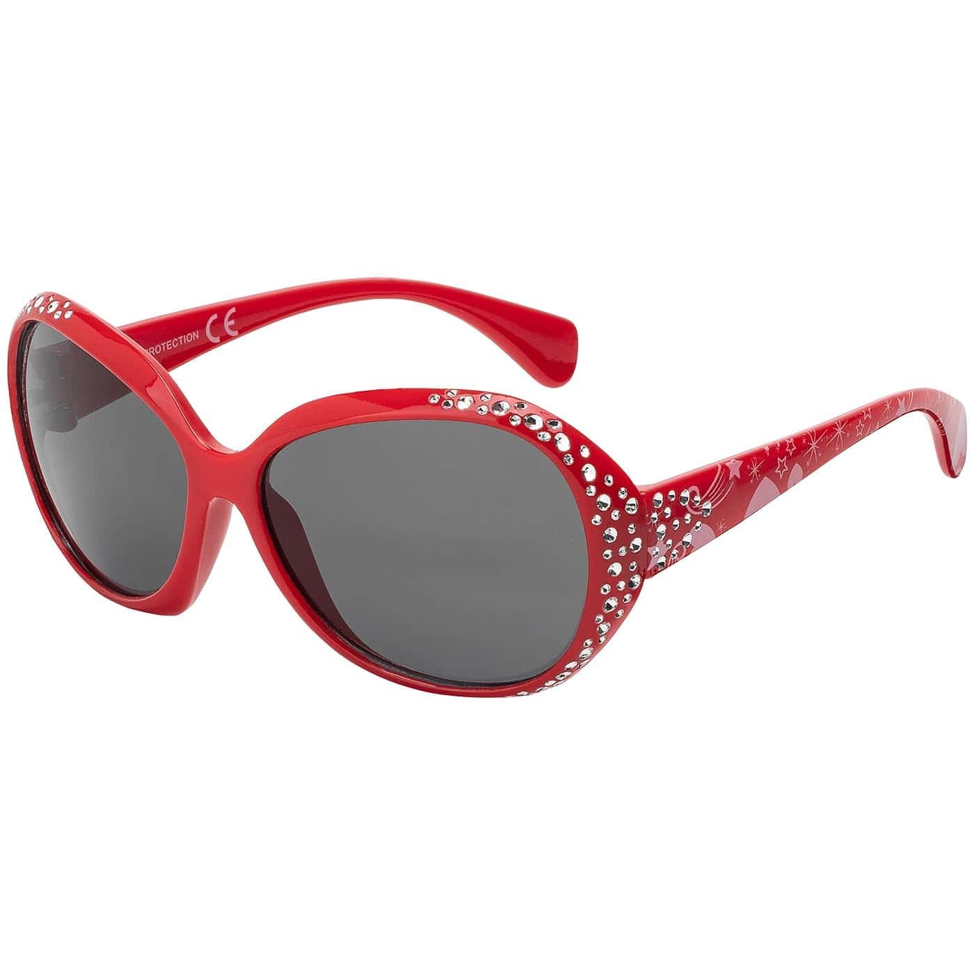 BEZLIT Kinder Sonnenbrille oval Blau mit Strass UV400