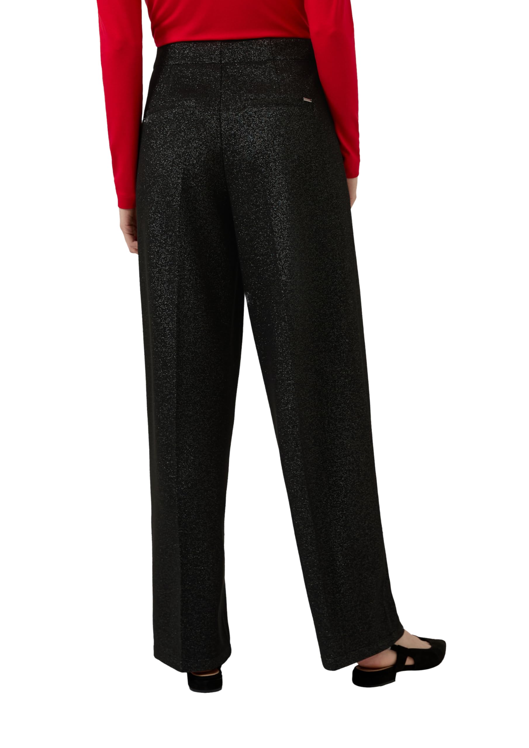 s.Oliver RED LABEL Bundfaltenhose Glitzergarn Größe 44 mit Gürtel