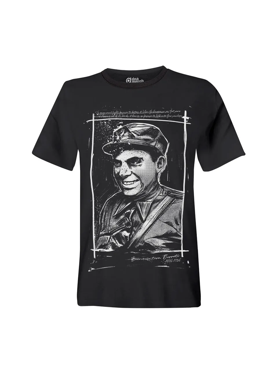dna merch No Government Unisex T-Shirt Schwarz Biobaumwolle