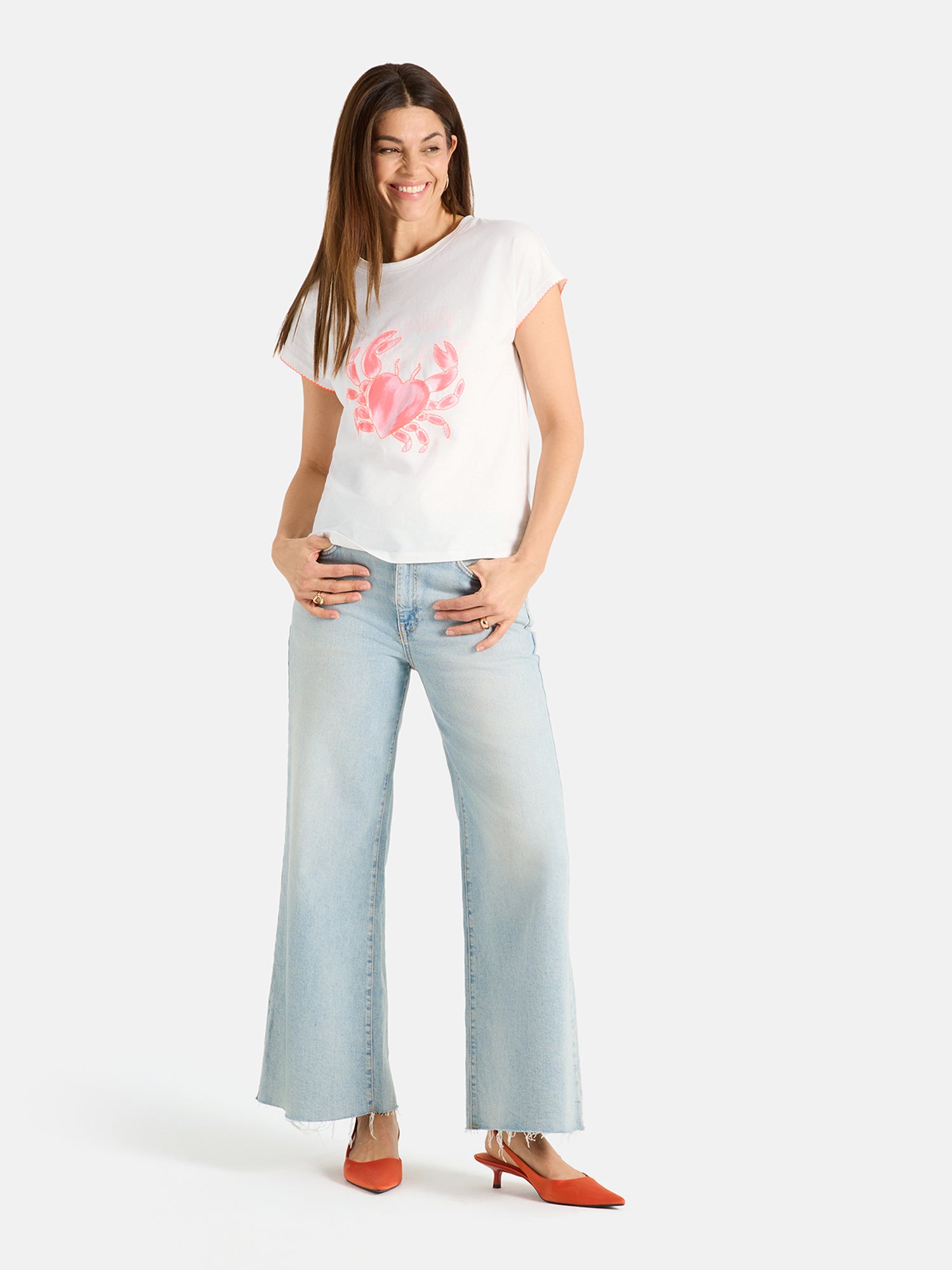 Lieblingsstück CrabiL T-Shirt aus Baumwolle offwhite