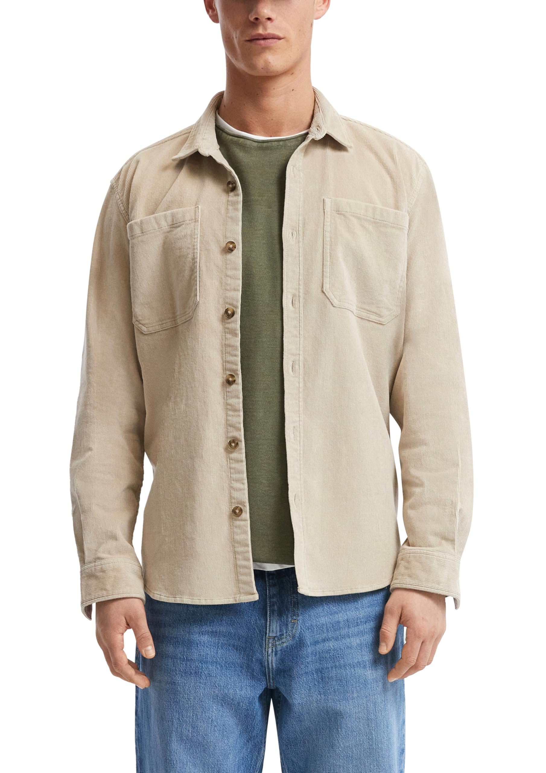 s.Oliver QS Overshirt Cord Taschen olivgrün XL