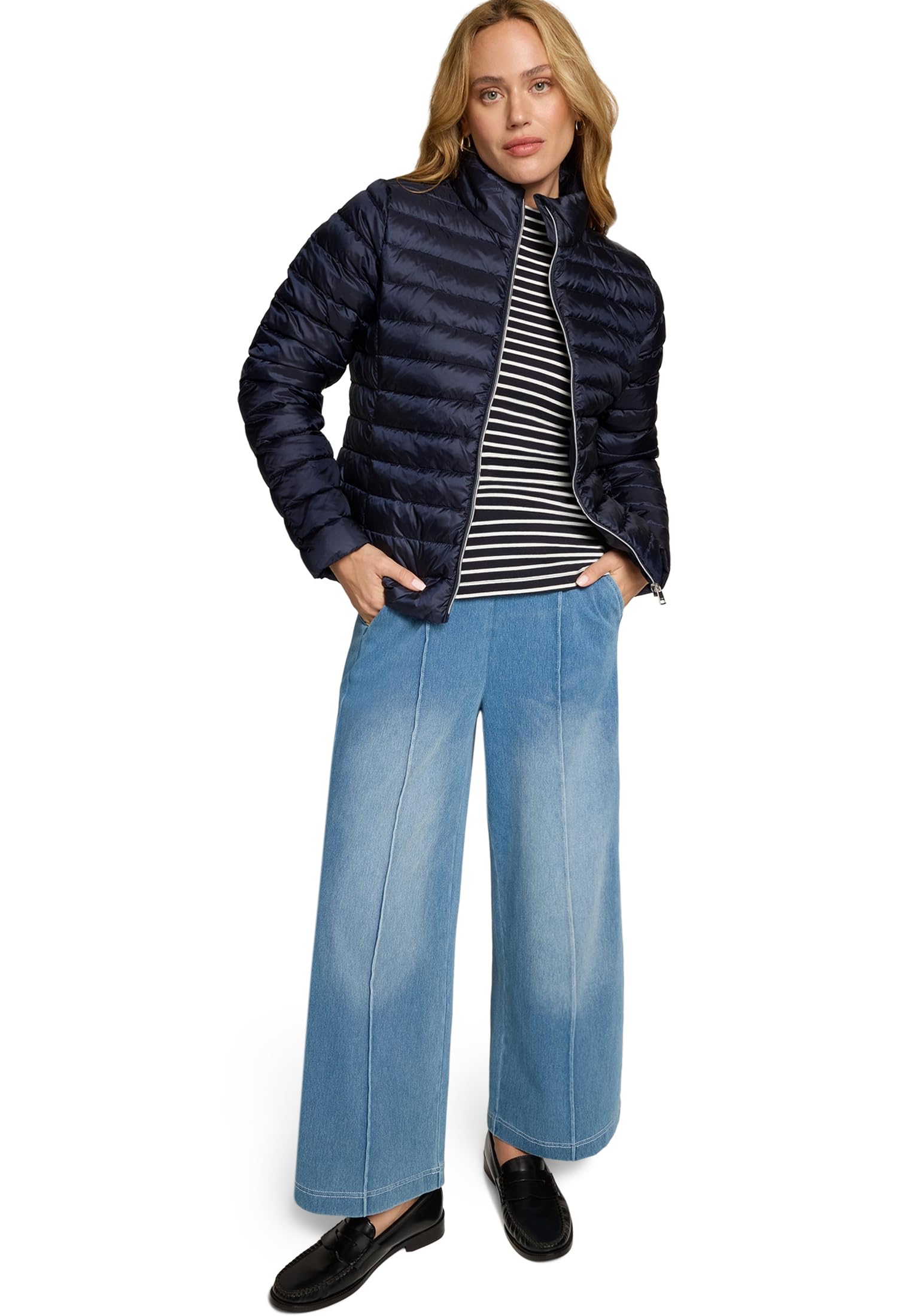 zero Steppjacke mit Stehkragen Damen Deep Sky Gr. 40 wattiert