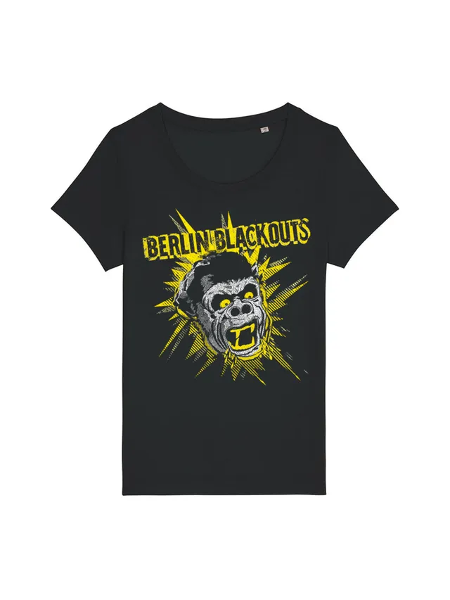 Berlin Blackouts Frauen Mad Gorilla T-Shirt schwarz