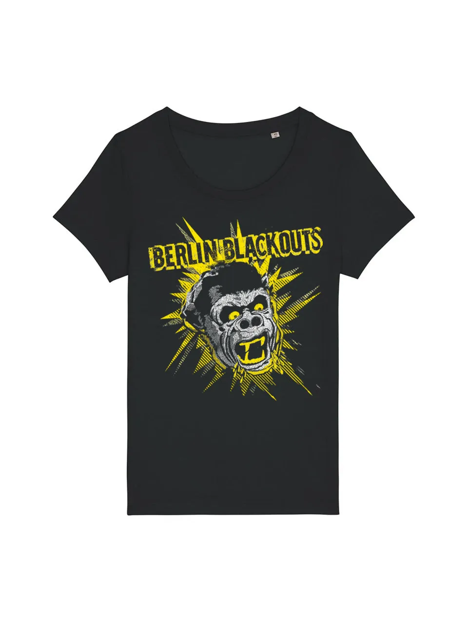 Berlin Blackouts Frauen Mad Gorilla T-Shirt schwarz