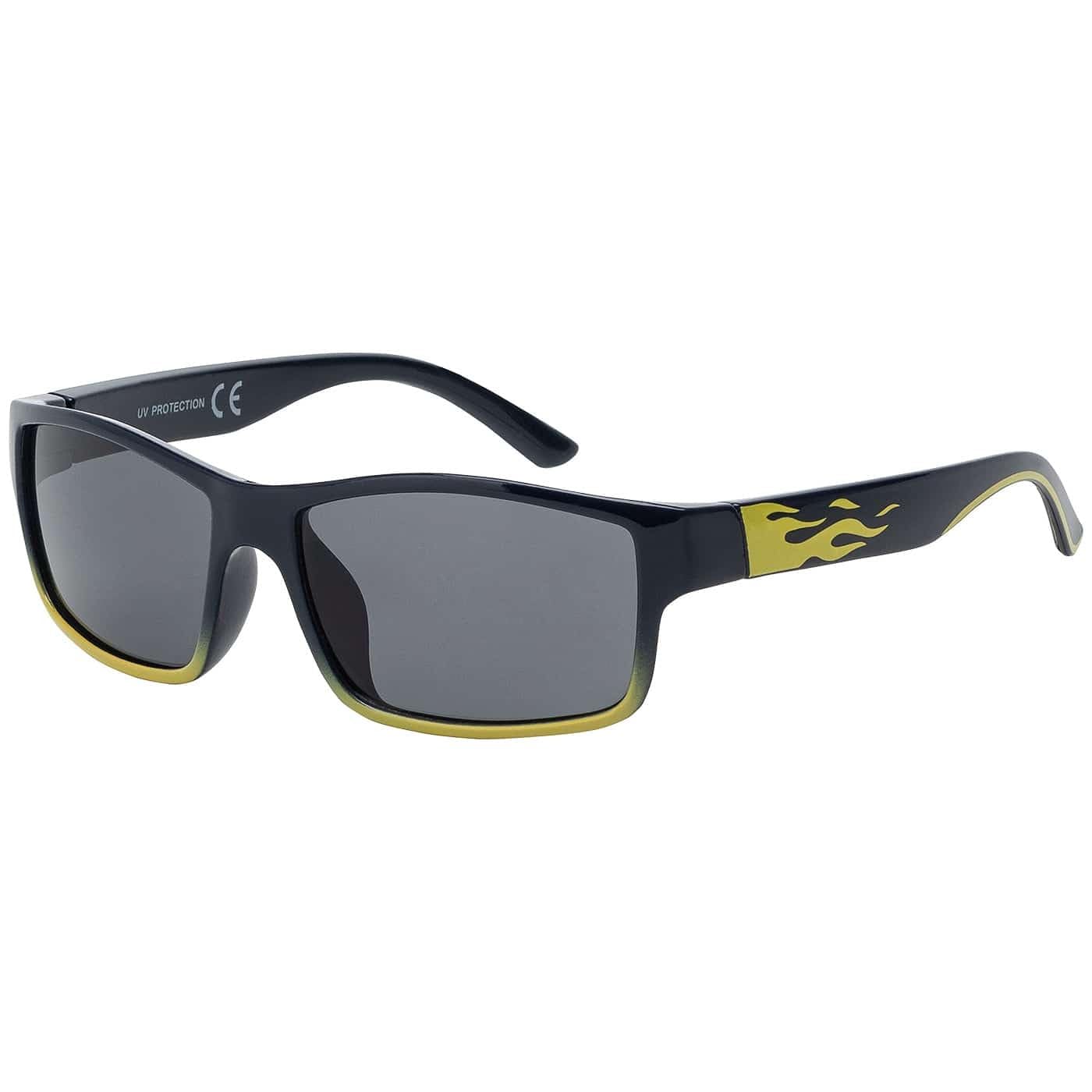 BEZLIT Kinder Sonnenbrille Flammen grün UV400