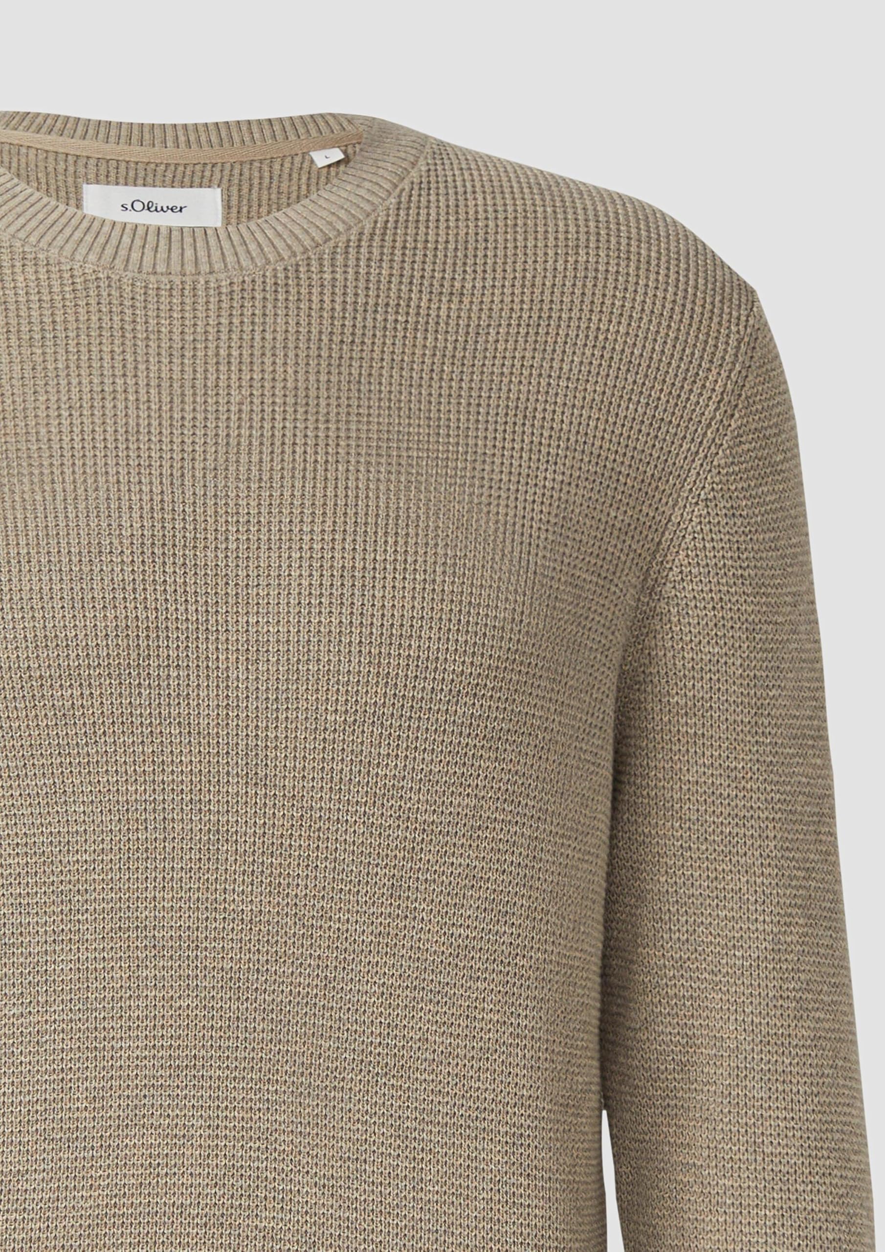 s.Oliver RED LABEL Strickpullover Crew-Neck Strukturmuster