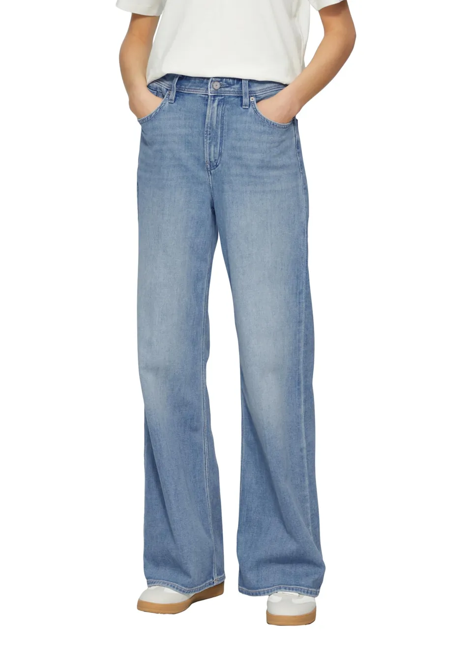 s.Oliver Suri High Rise Wide Fit Jeans Hellblau 36W/32L