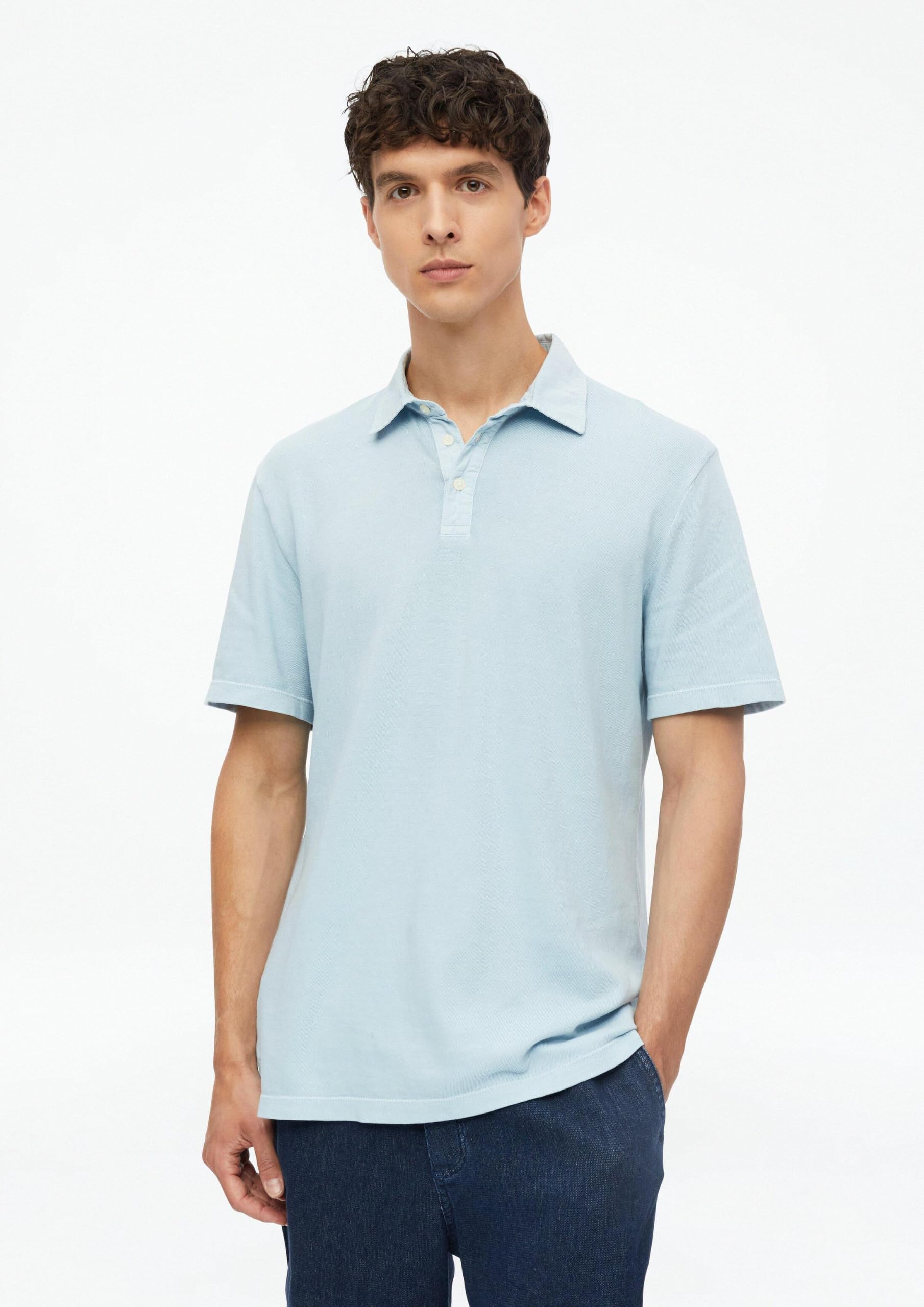 s.Oliver Garment Dye Poloshirt hellblau Gr. M