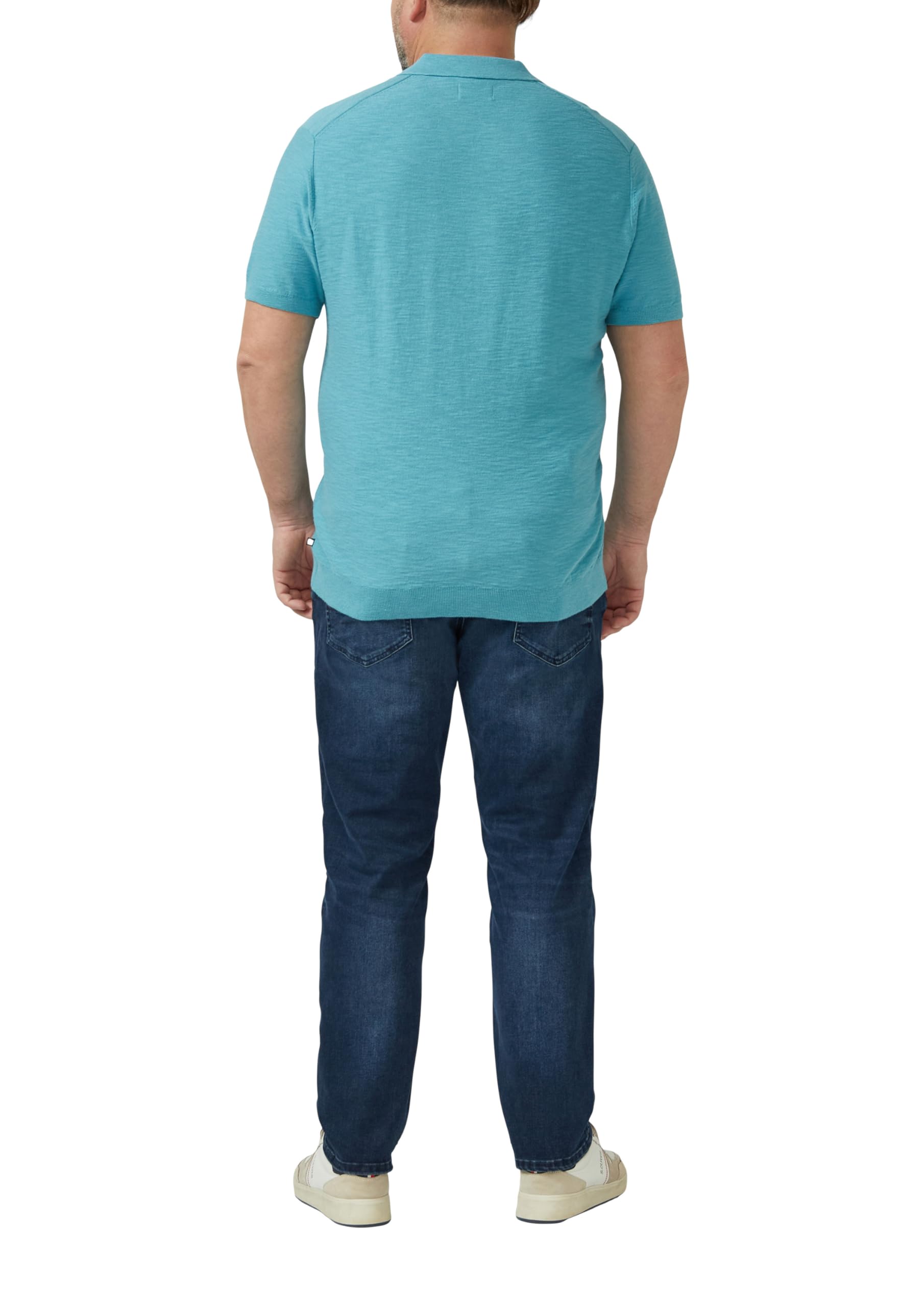 s.Oliver Red Label Strick-Poloshirt Flammgarn 4XL