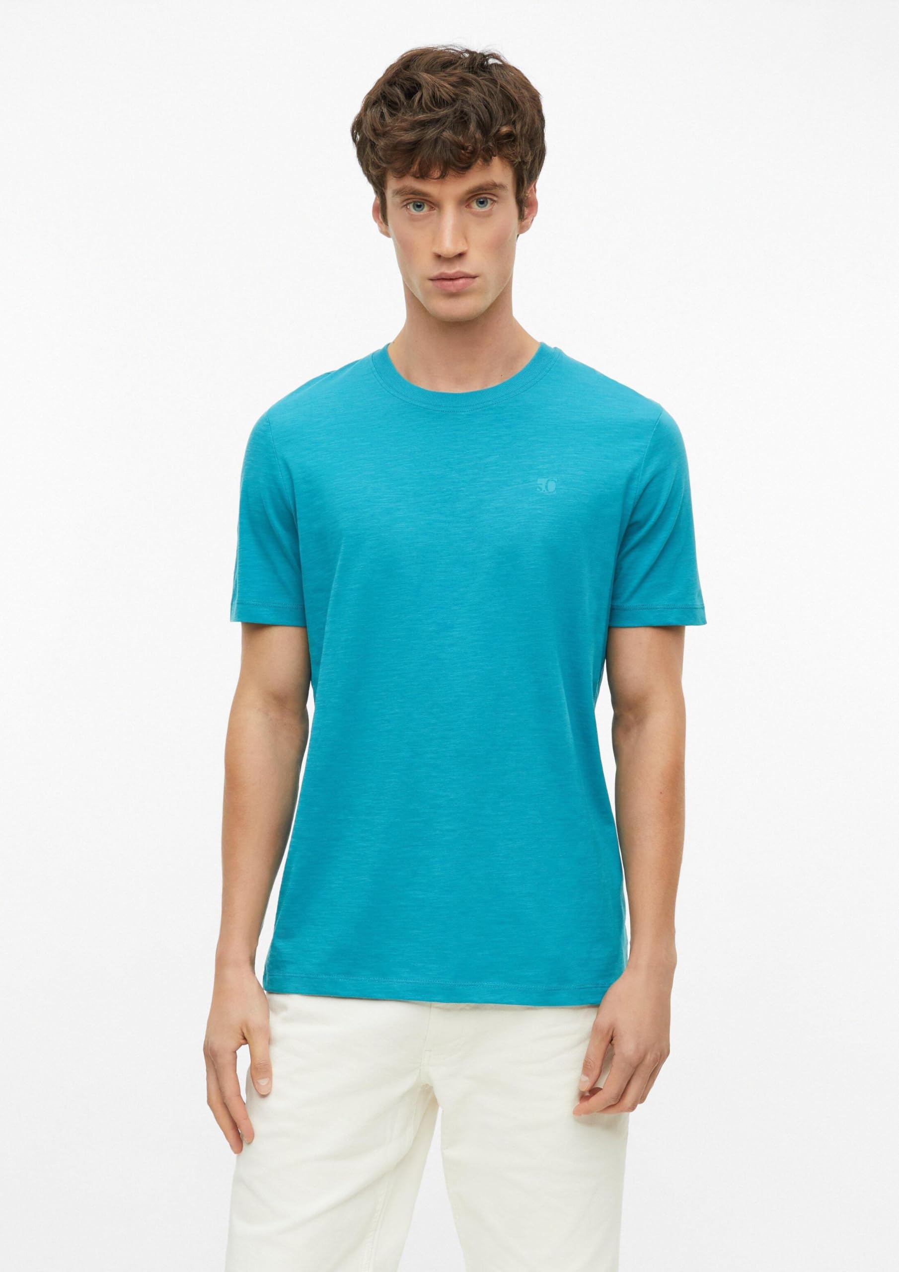 s.Oliver Junior T-Shirt Flammgarn Logo hellblau