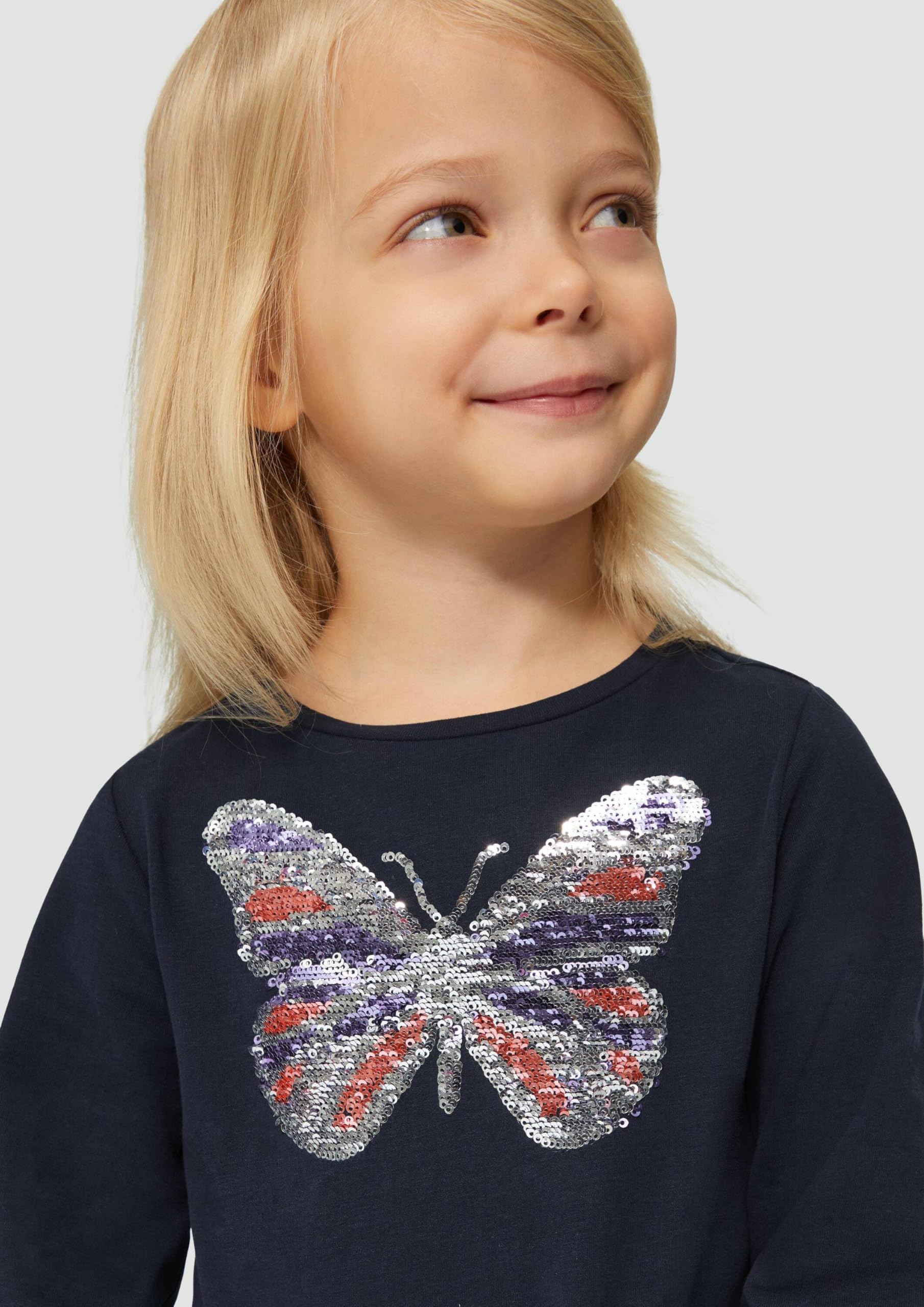 s.Oliver Junior Midikleid Wendepailletten Baumwolle lavendel 122