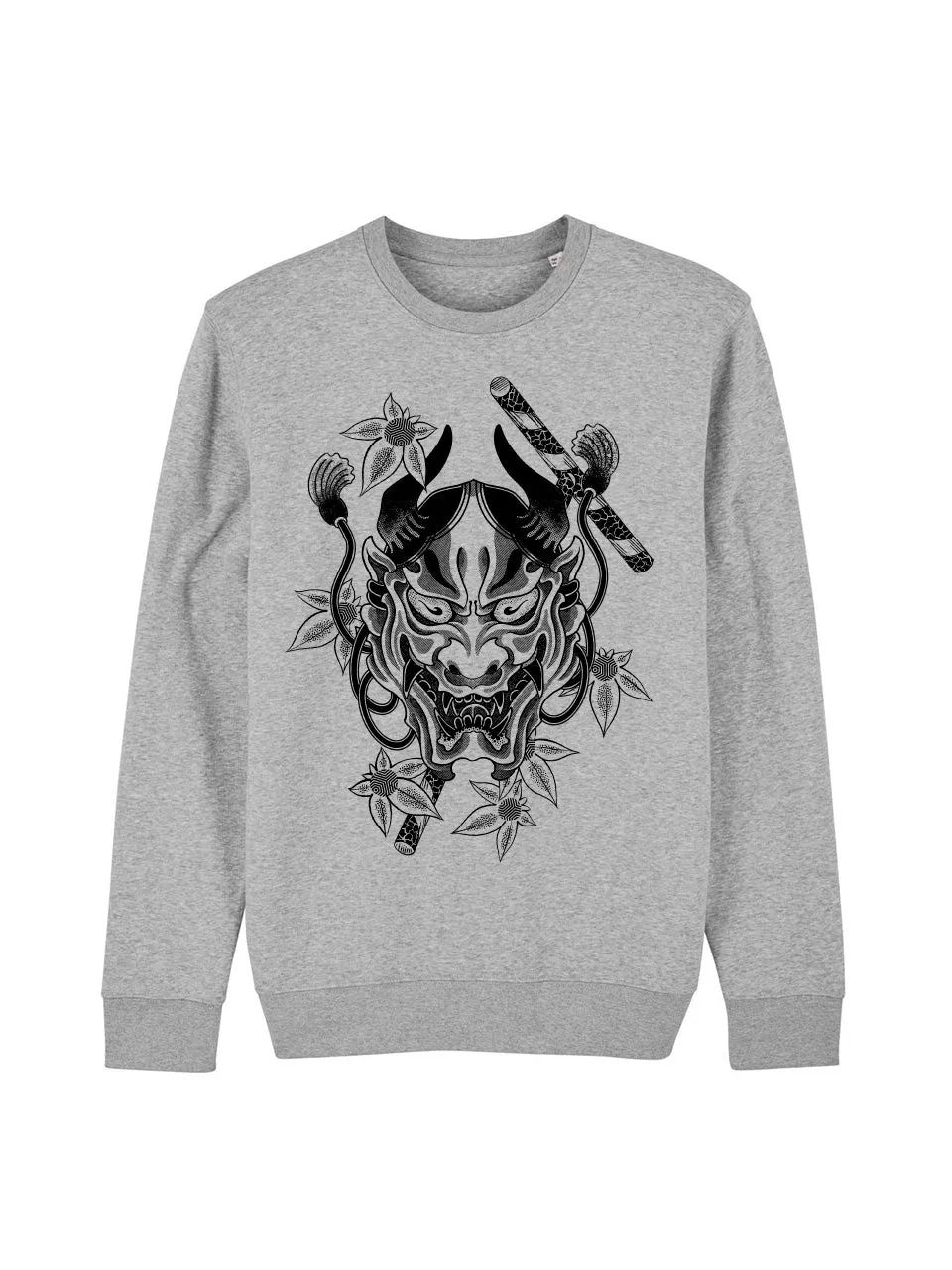 dna merch Hannya-Maske Rundhalspullover Burgunderrot