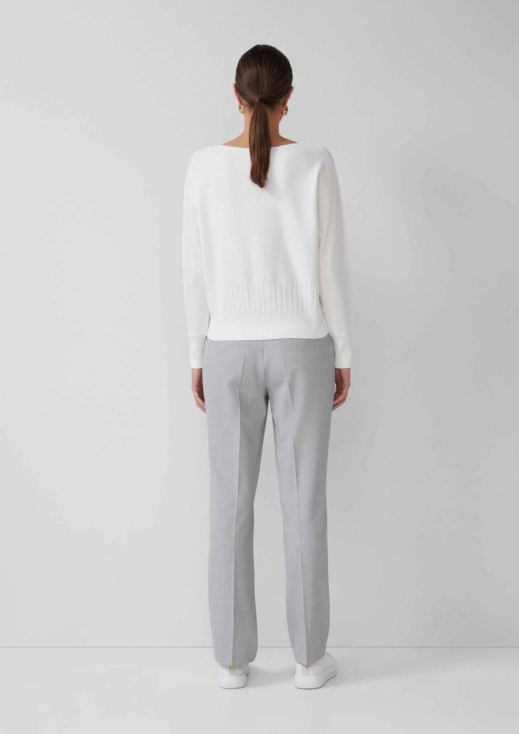 s.Oliver Strickpullover Strukturmuster Gr. 40 ecru Viskosemix
