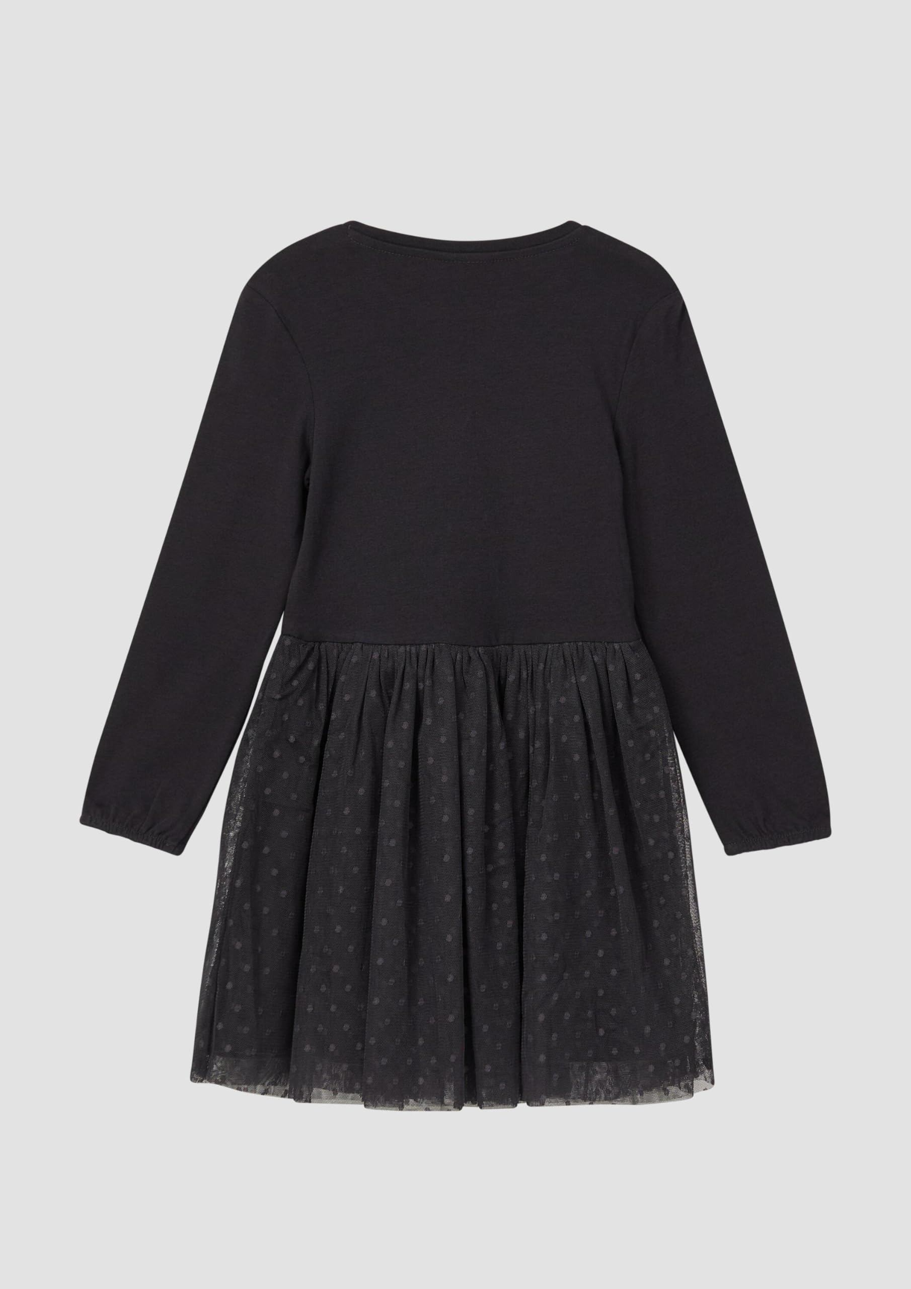 s.Oliver Junior Kleid mit Mesh-Rock und Glitzerprint himbeere