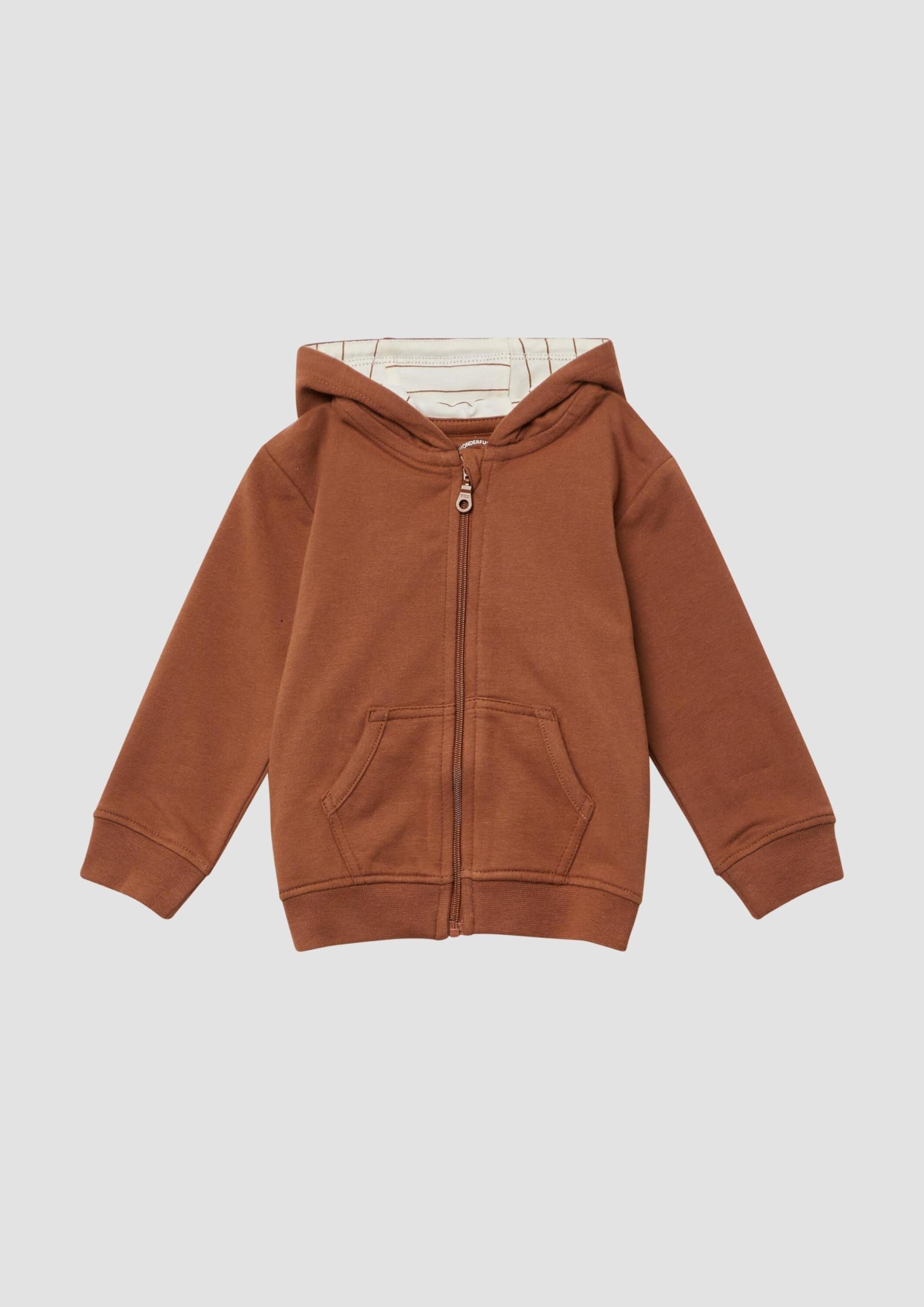 s.Oliver Junior Sweatjacke 74 braun mit Kapuze