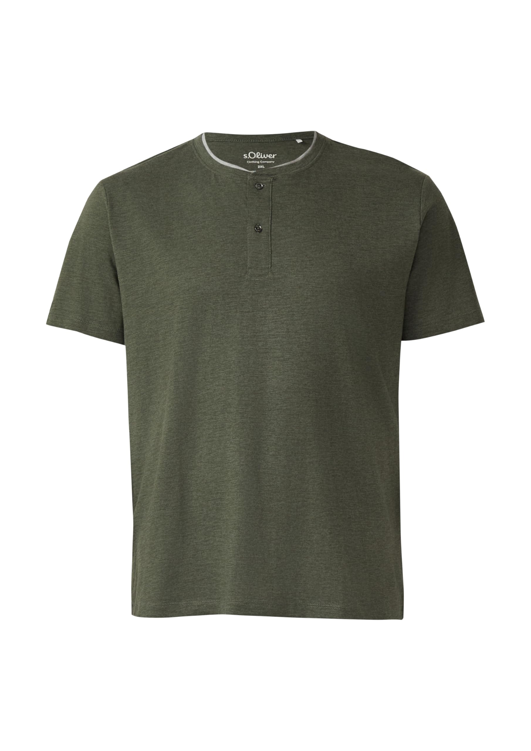 s.Oliver Junior Henley-Shirt Melange-Jersey olivgrün