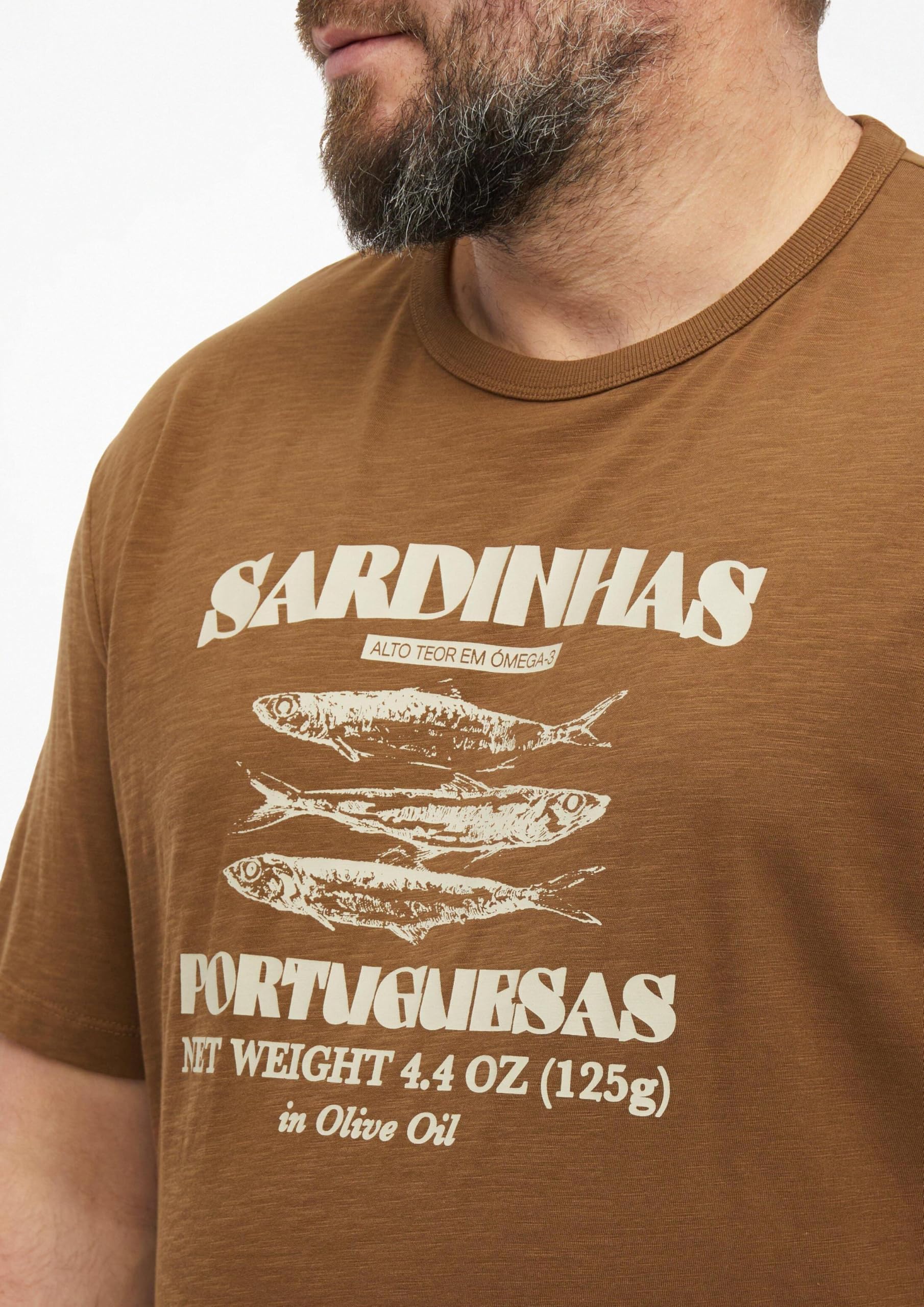s.Oliver Big Size T-Shirt Flammgarn Frontprint Baumwolle