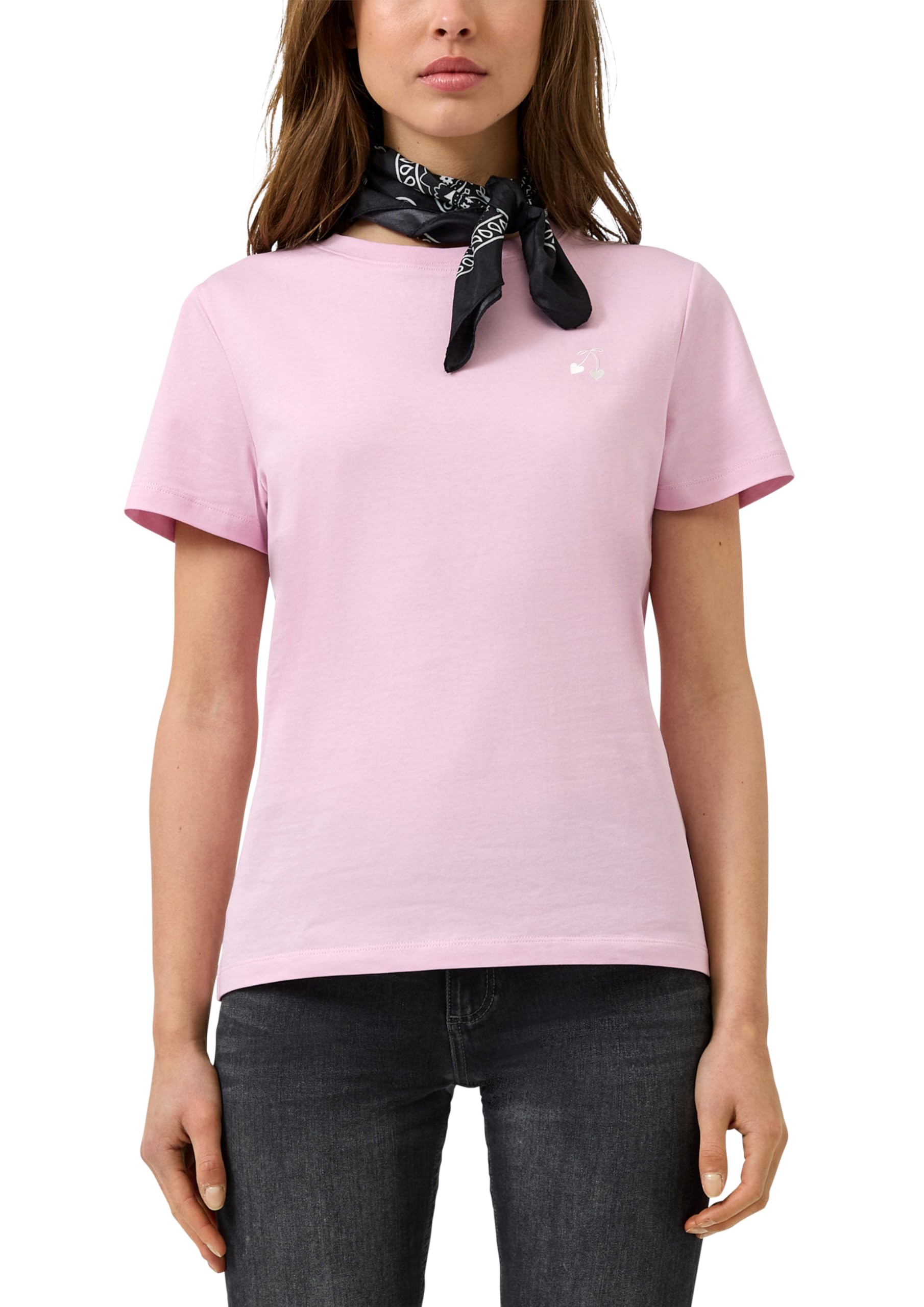 s.Oliver Junior QS Shirt Stickerei Rosa Baumwolle