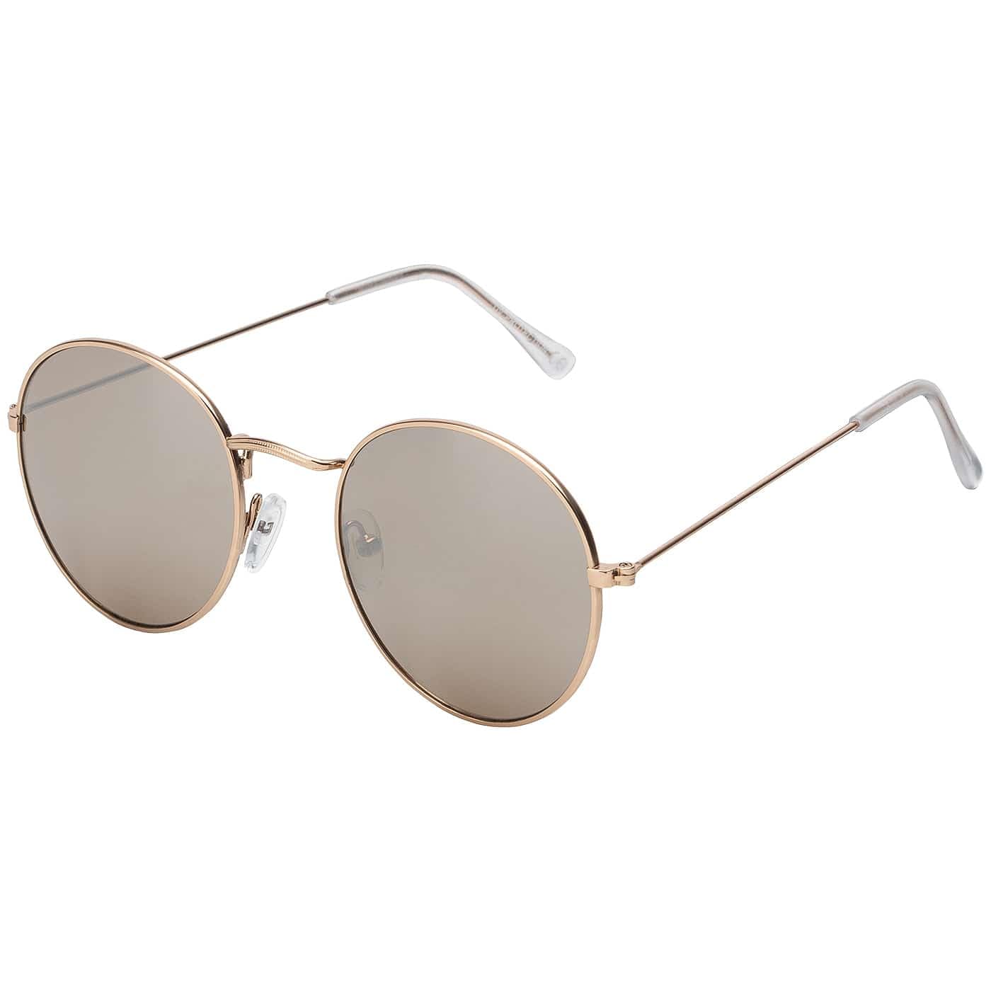 BEZLIT Retro Runde Sonnenbrille Schwarz-Gold UV400