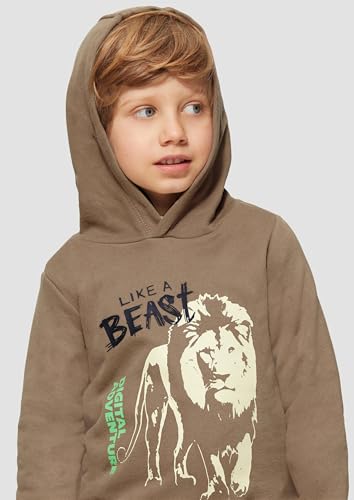 s.Oliver Red Label Hoodie Glow-Print Gr. 116-122 Cognac