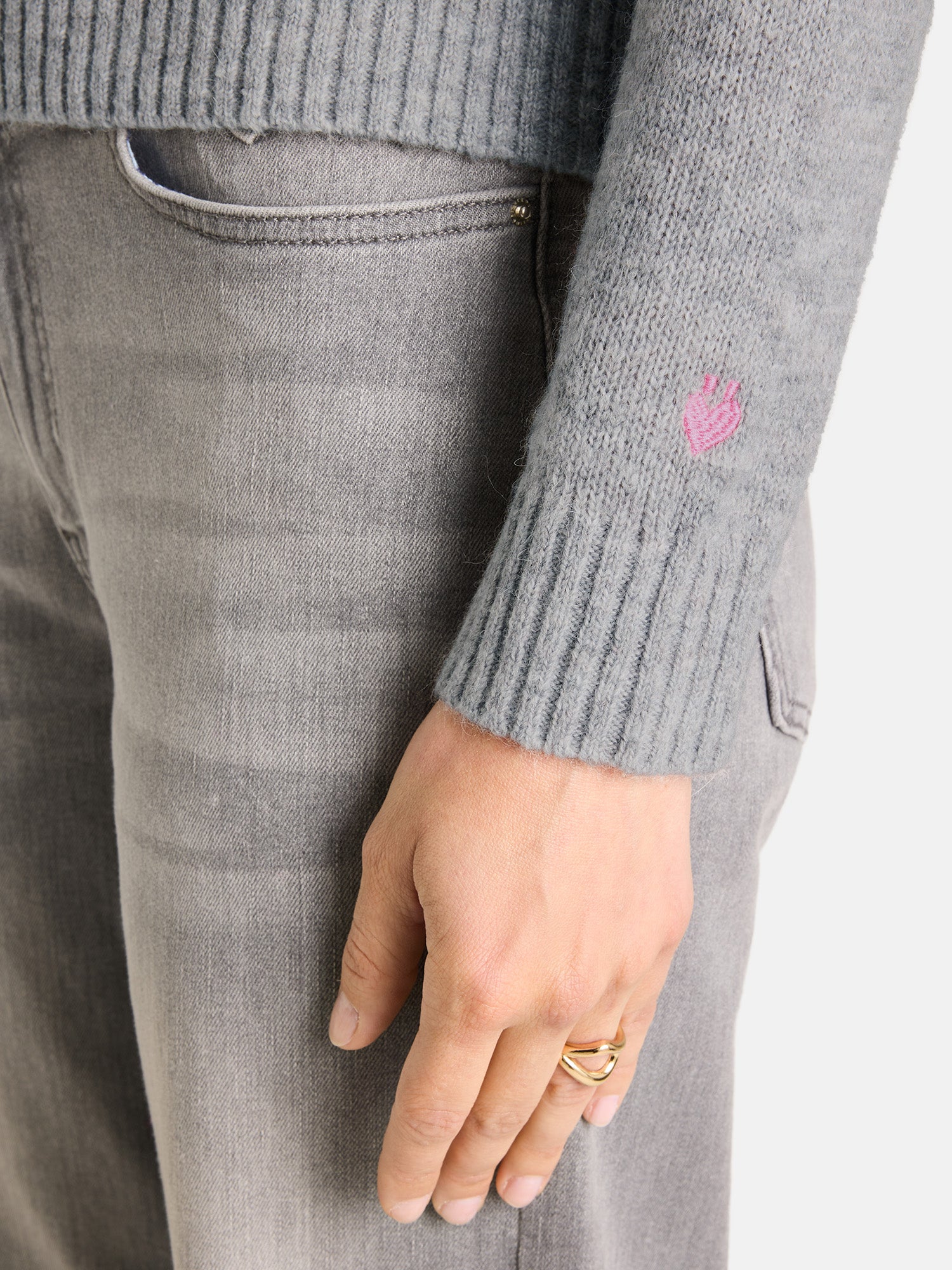 Lieblingsstück NestaL Pullover silver mel mit Alpaka