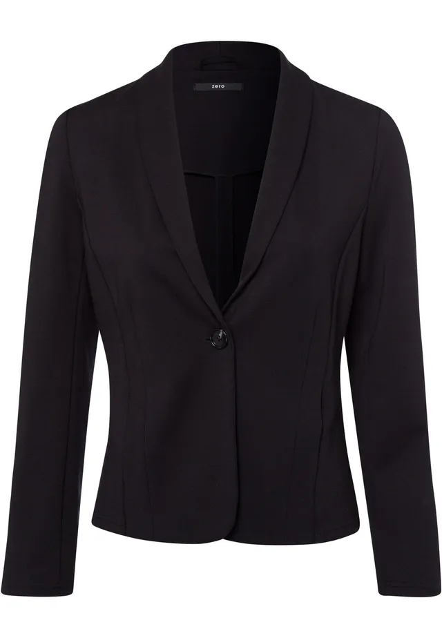 zero Jerseyblazer mit Knopfverschluss Blazer Black Beauty 38